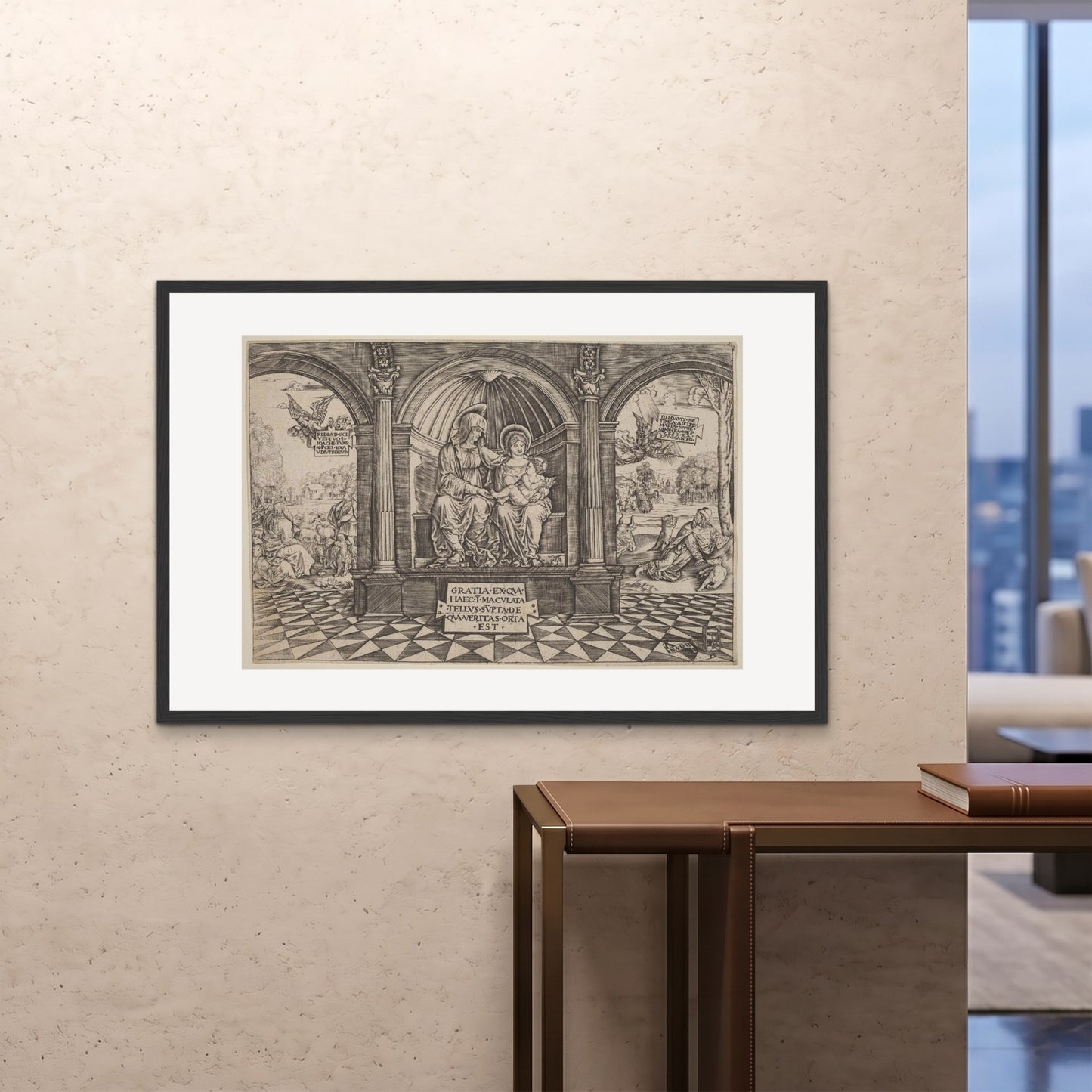 Orlonzo - FRAMED PRINT BLACK 12080cm4832 ROOM