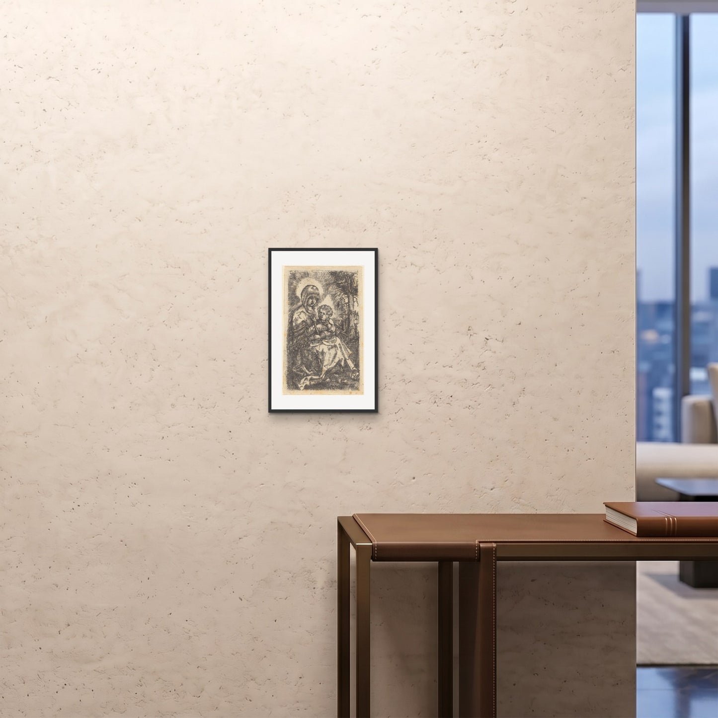Orlonzo - FRAMED PRINT BLACK 12x1830x45cm ROOM