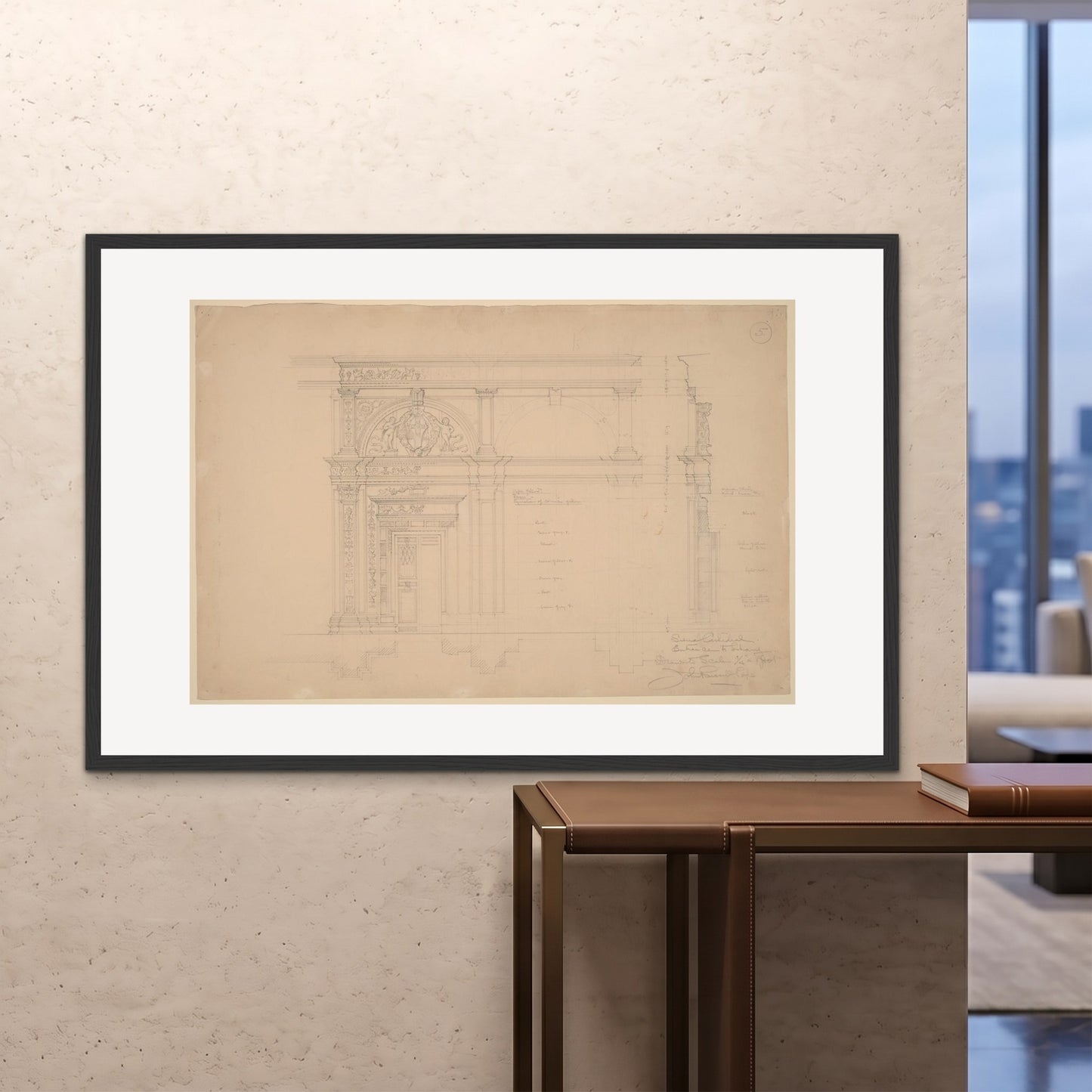 Orlonzo - FRAMED PRINT BLACK 150100cm6040 ROOM