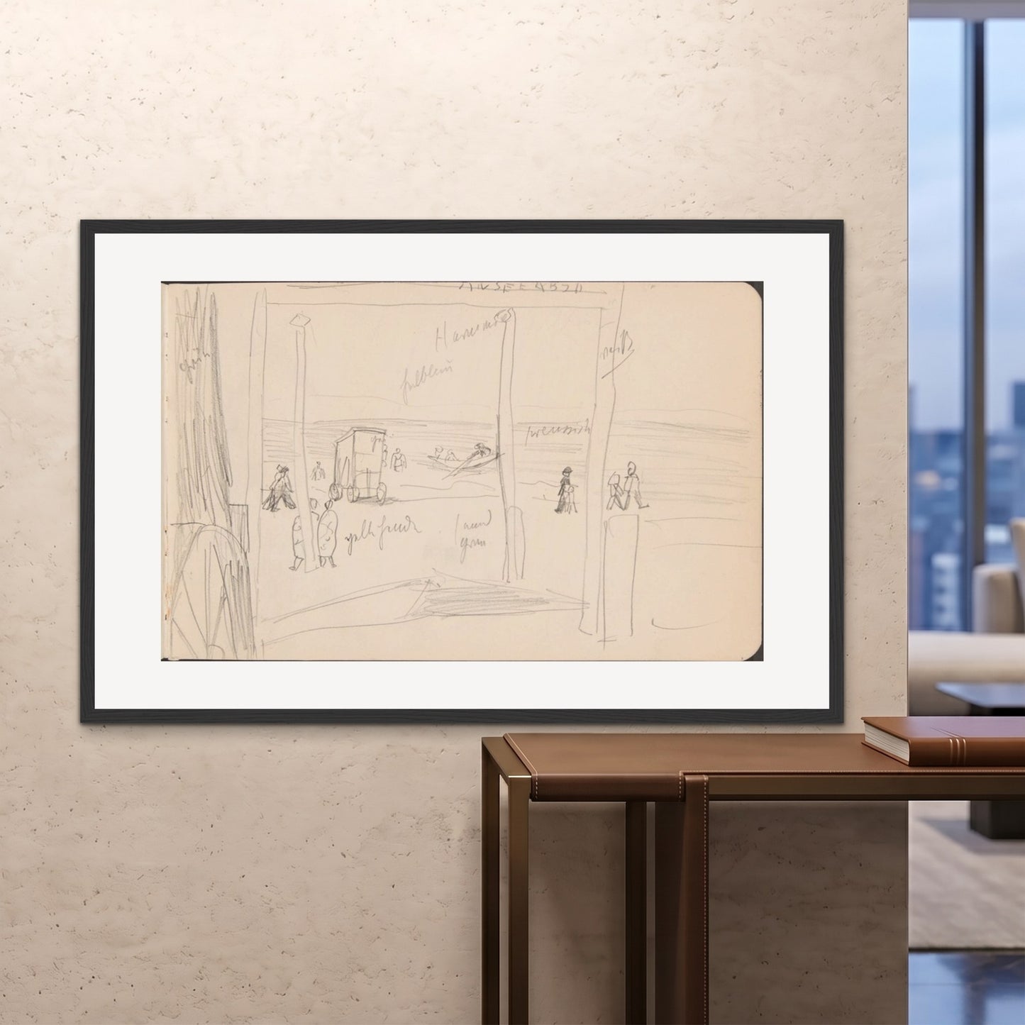 Orlonzo - FRAMED PRINT BLACK 150100cm6040 ROOM