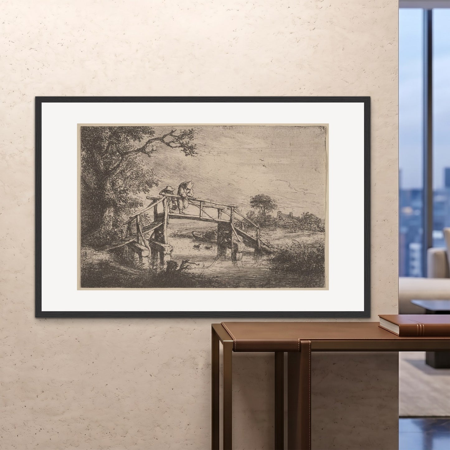 Orlonzo - FRAMED PRINT BLACK 150100cm6040 ROOM