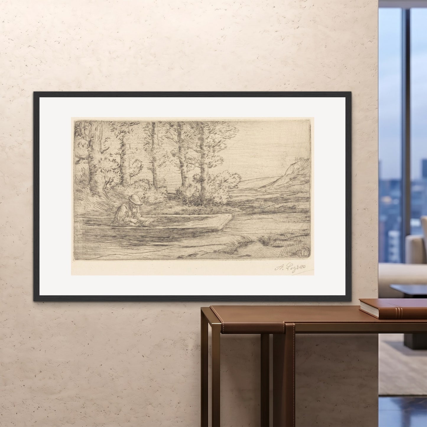 Orlonzo - FRAMED PRINT BLACK 150100cm6040 ROOM