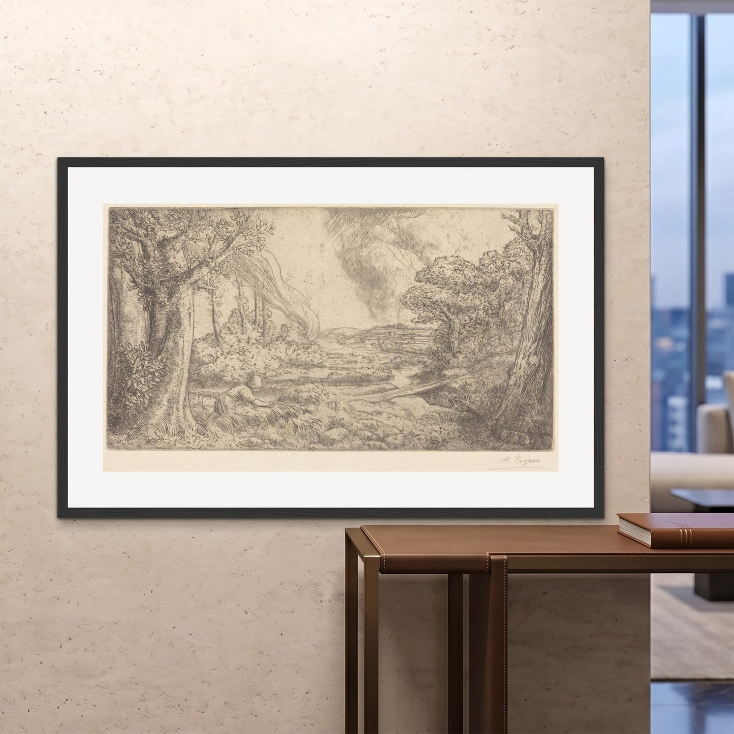 Orlonzo - FRAMED PRINT BLACK 150100cm6040 ROOM