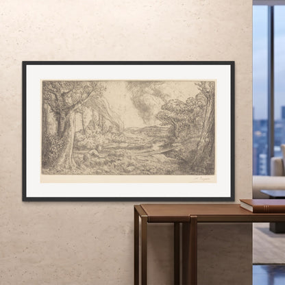 Orlonzo - FRAMED PRINT BLACK 150100cm6040 ROOM