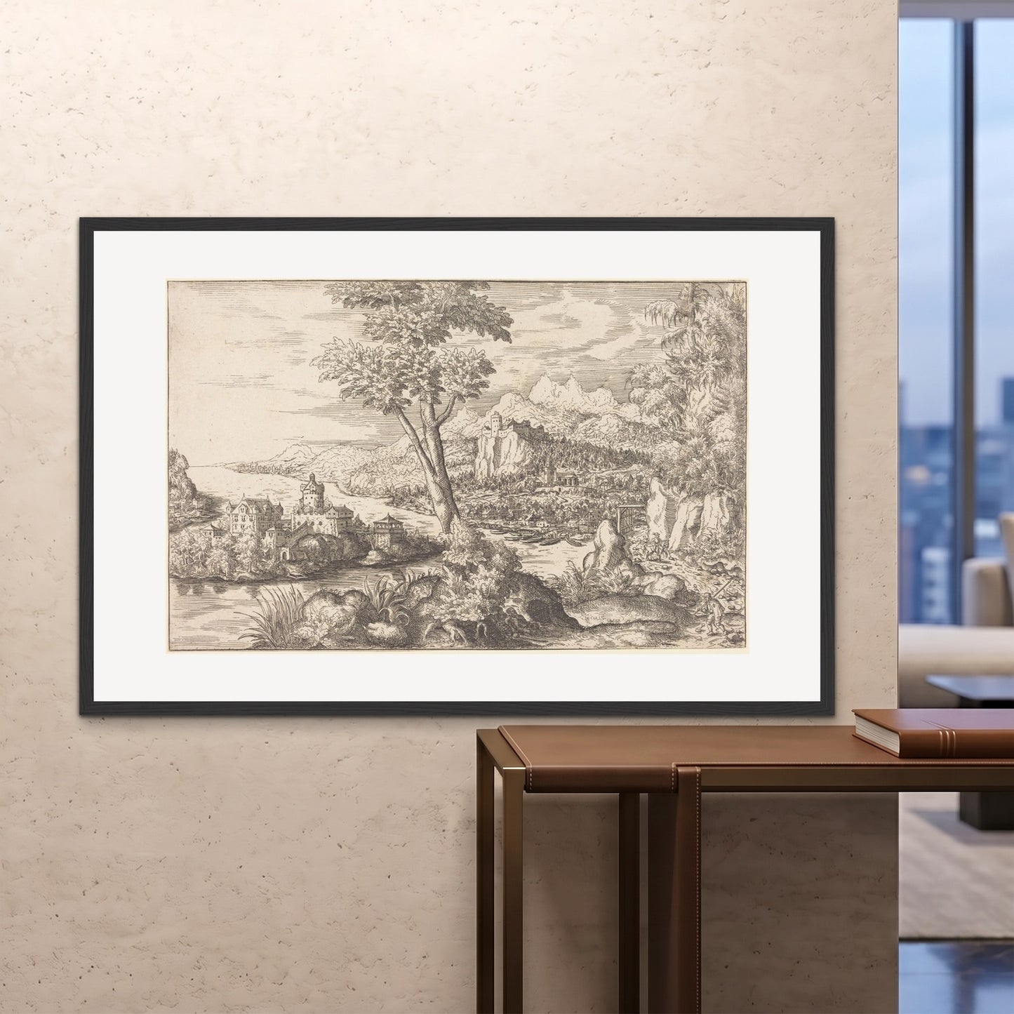 Orlonzo - FRAMED PRINT BLACK 150100cm6040 ROOM