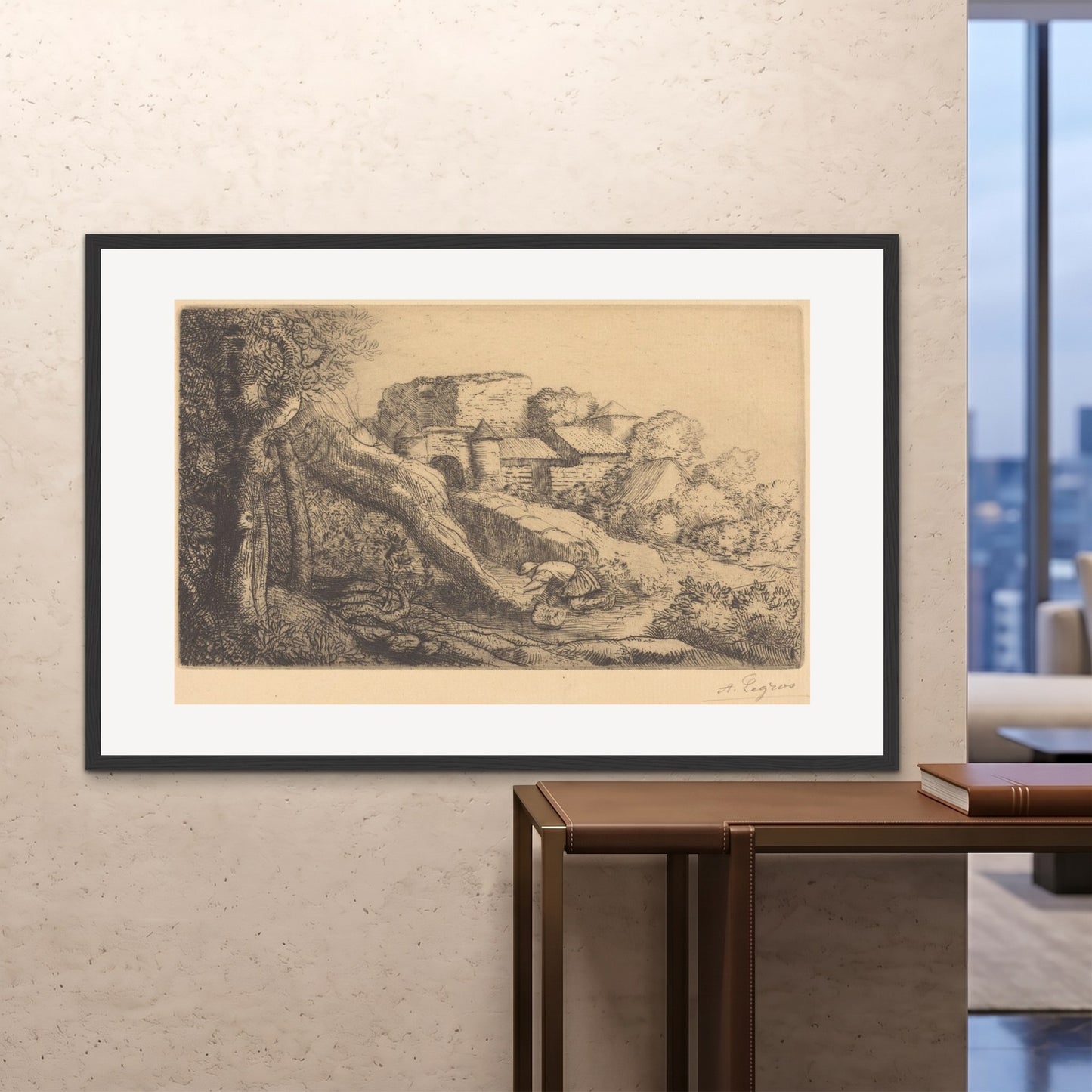 Orlonzo - FRAMED PRINT BLACK 150100cm6040 ROOM