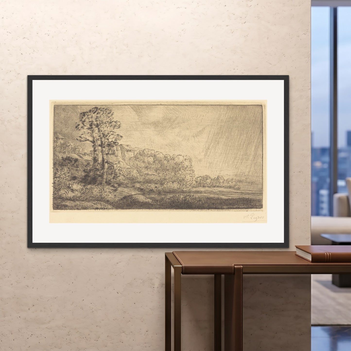Orlonzo - FRAMED PRINT BLACK 150100cm6040 ROOM