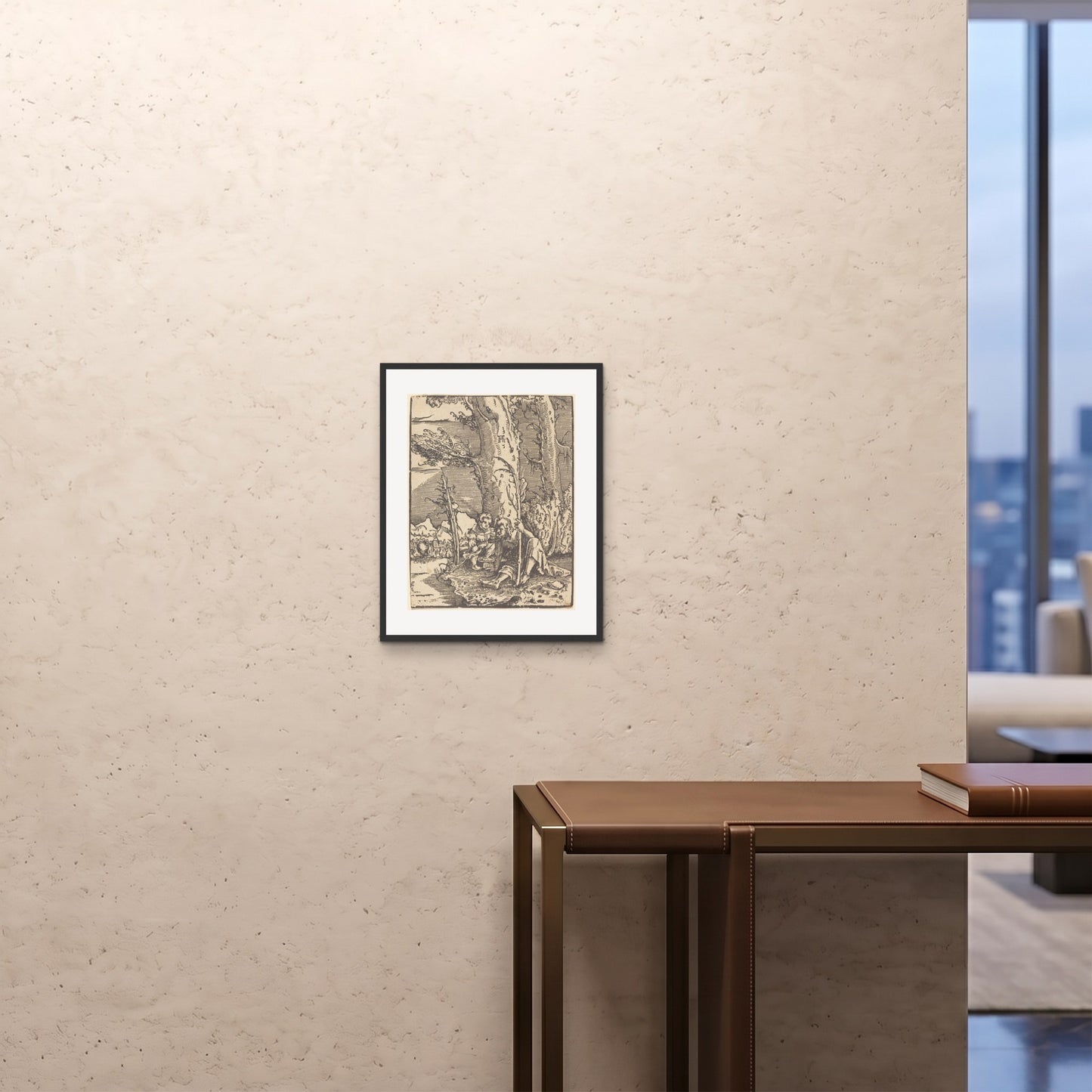 Orlonzo - FRAMED PRINT BLACK 16x2040x50cm ROOM