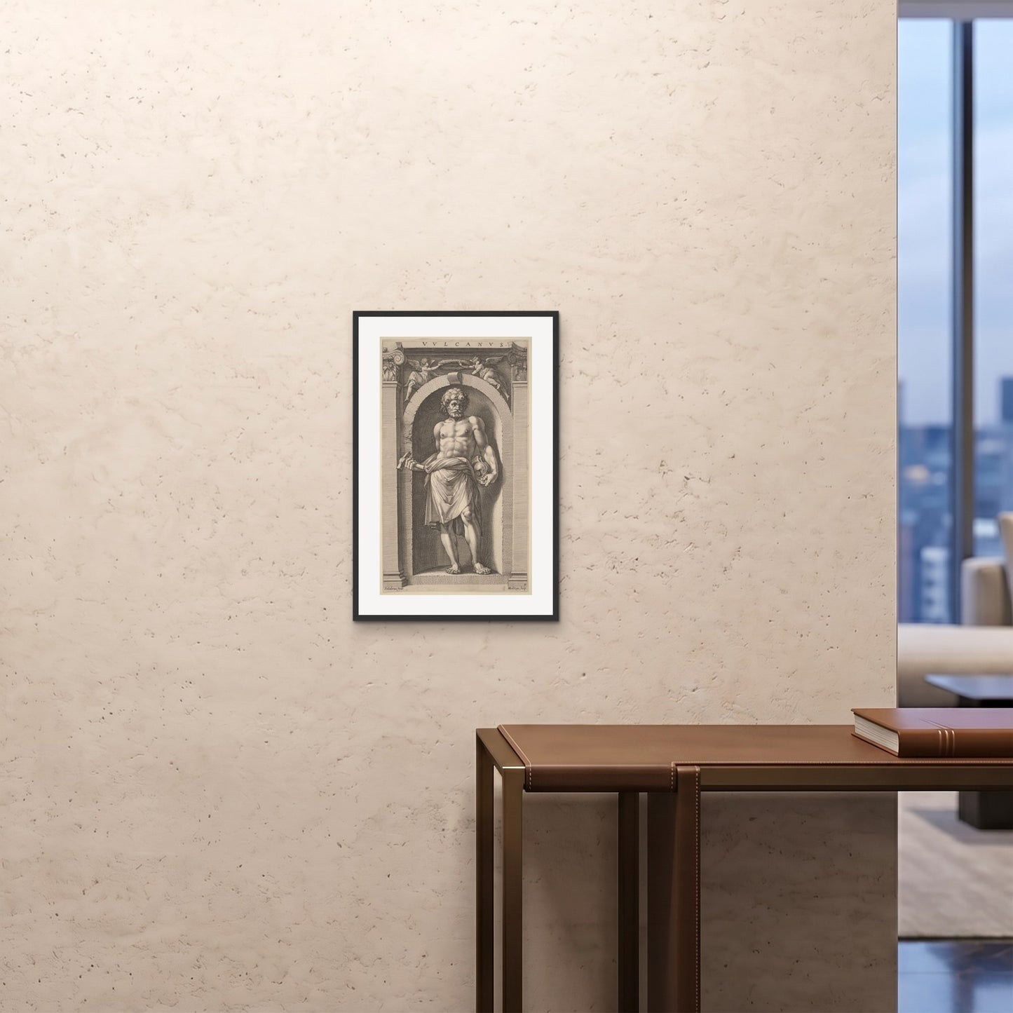 Orlonzo - FRAMED PRINT BLACK 16x2440x60cm ROOM