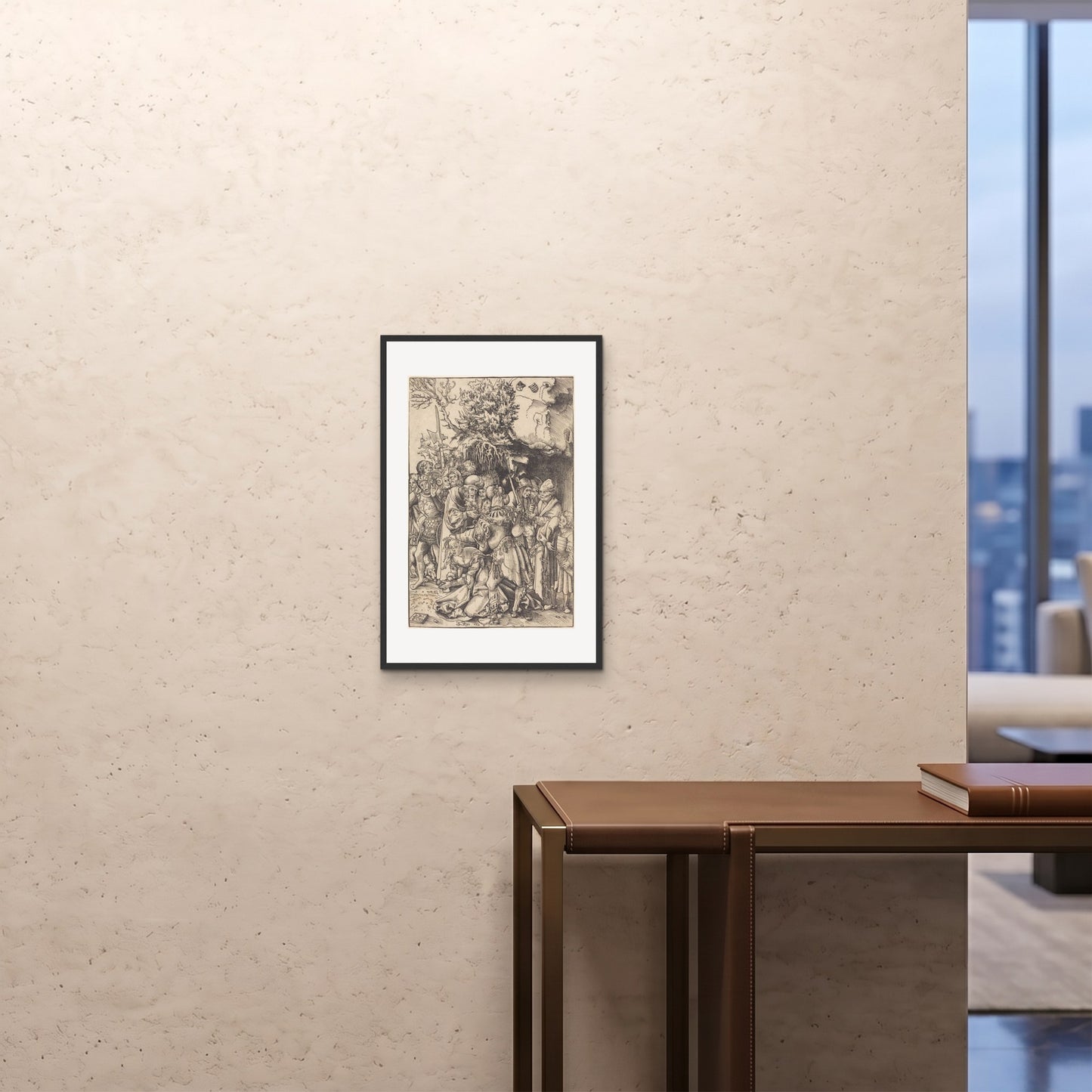 Orlonzo - FRAMED PRINT BLACK 16x2440x60cm ROOM