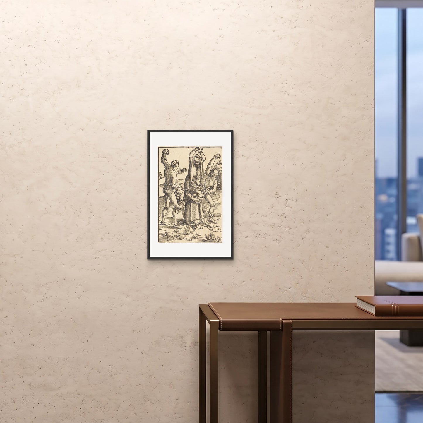 Orlonzo - FRAMED PRINT BLACK 16x2440x60cm ROOM