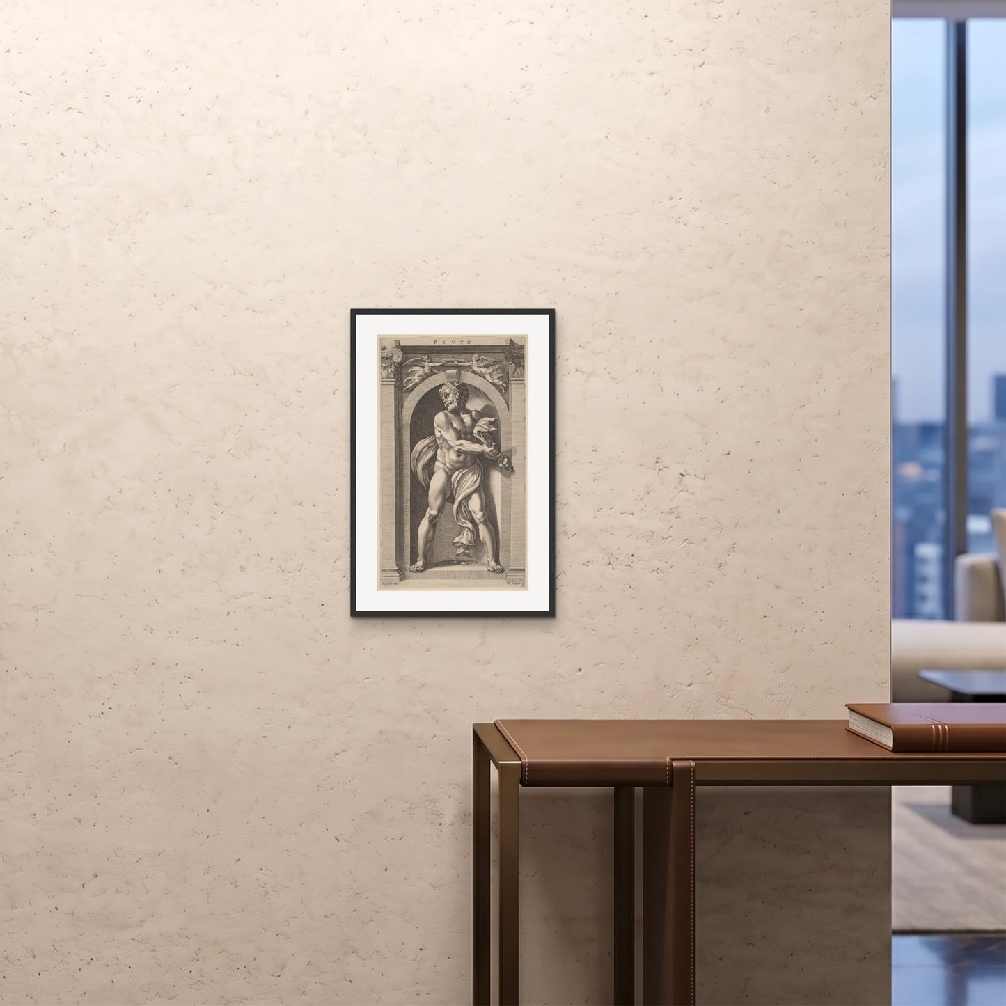 Orlonzo - FRAMED PRINT BLACK 16x2440x60cm ROOM