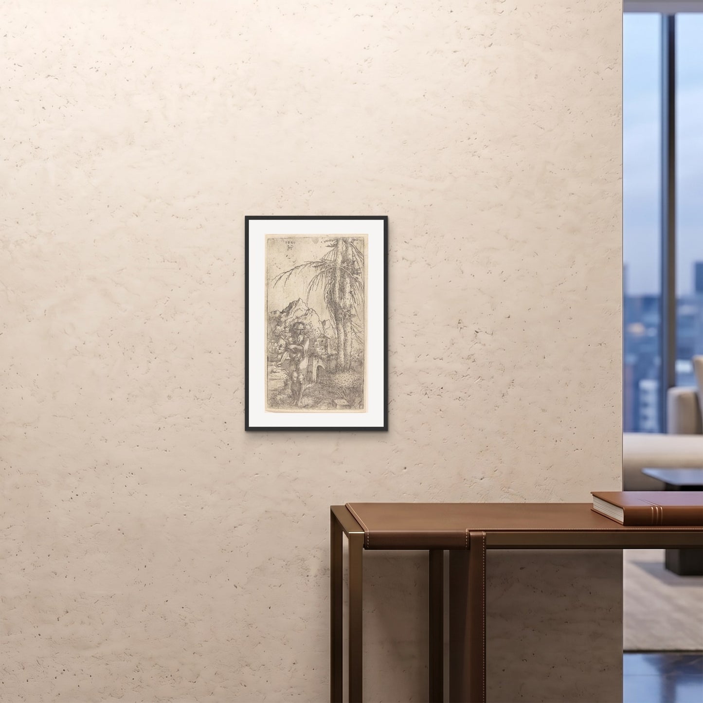 Orlonzo - FRAMED PRINT BLACK 16x2440x60cm ROOM