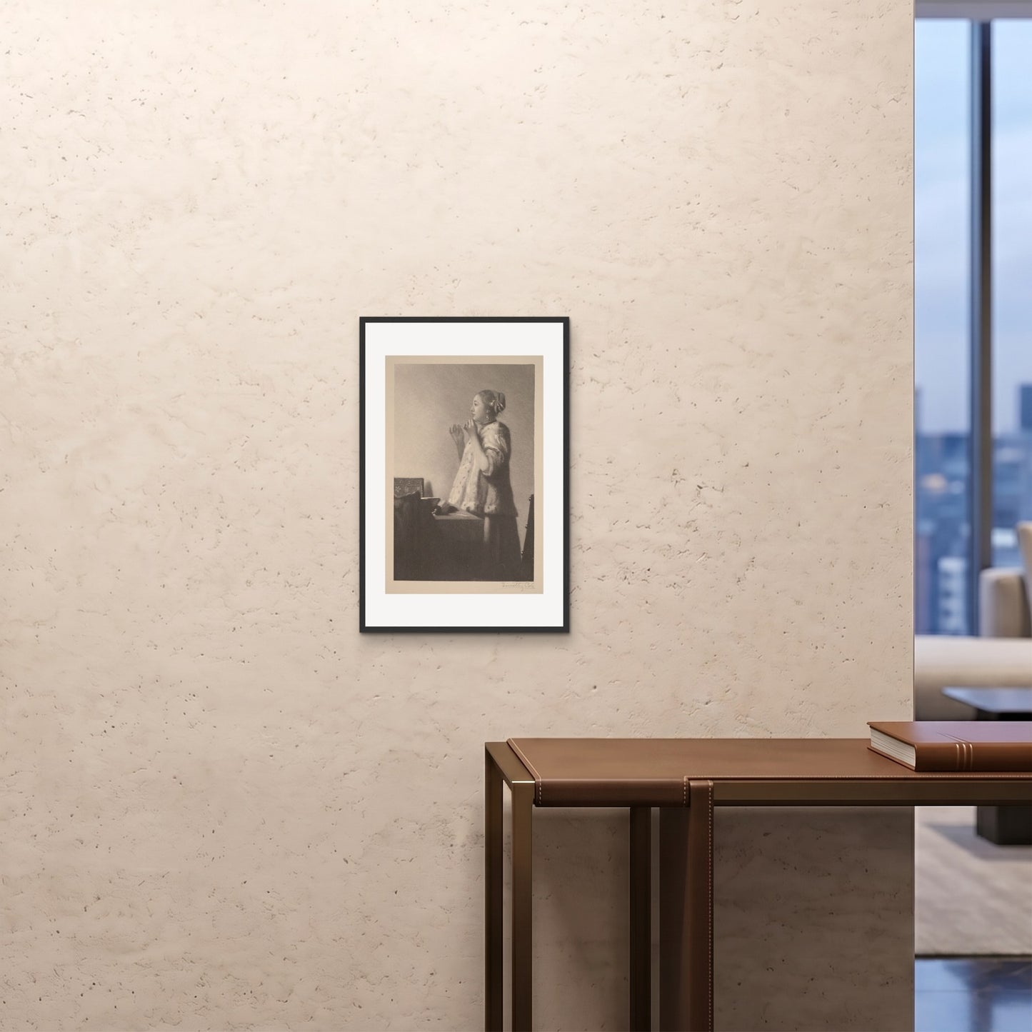 Orlonzo - FRAMED PRINT BLACK 16x2440x60cm ROOM
