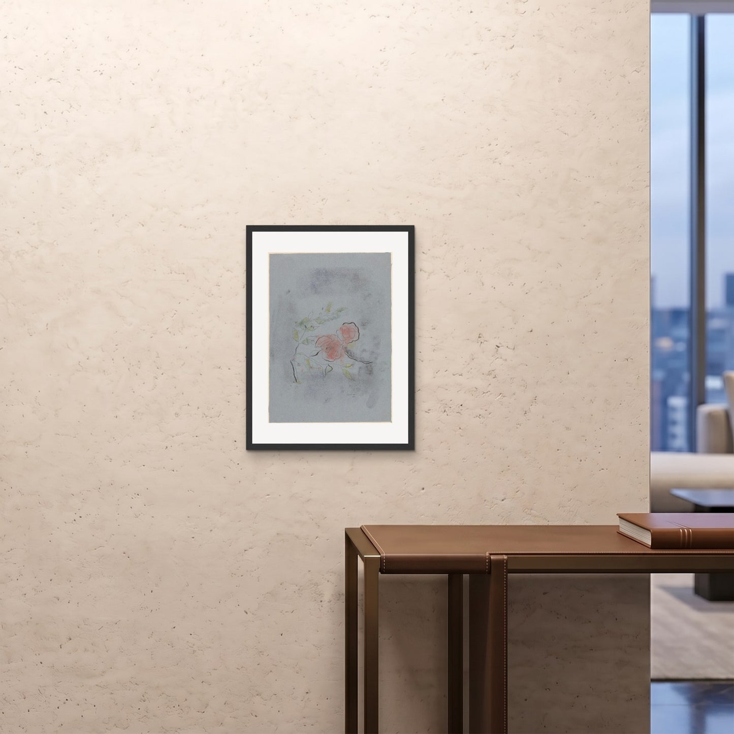 Orlonzo - FRAMED PRINT BLACK 18x2445x60cm ROOM