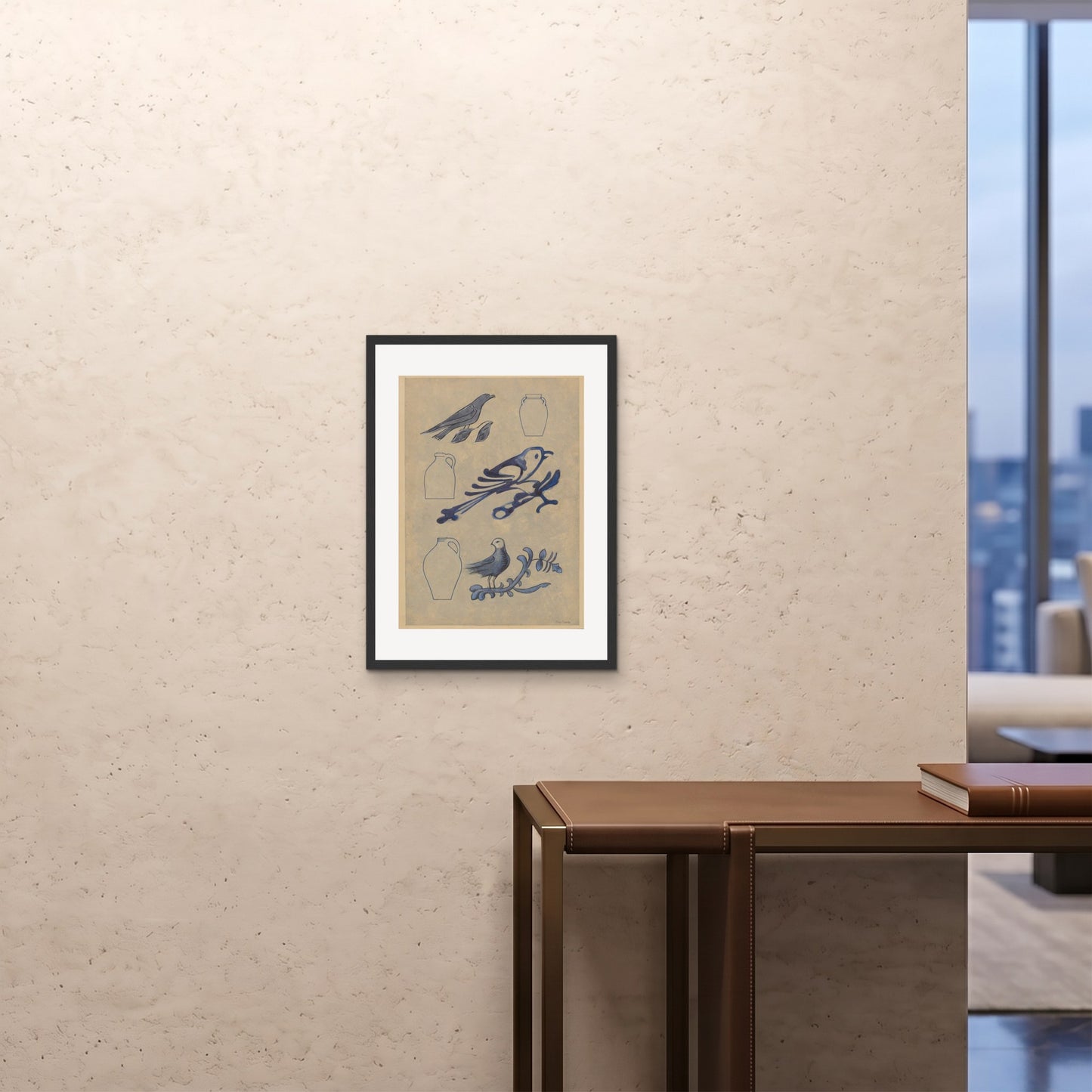 Orlonzo - FRAMED PRINT BLACK 18x2445x60cm ROOM