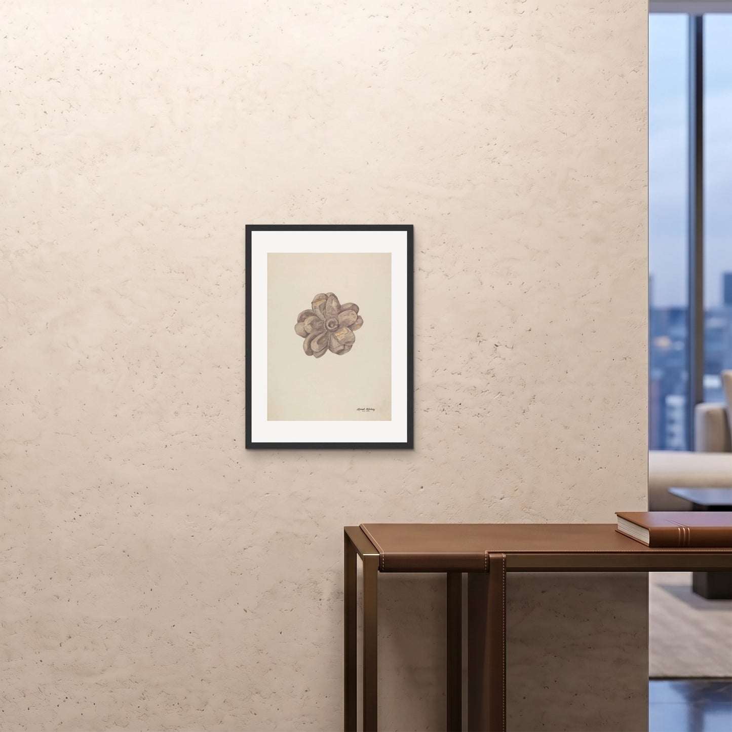Orlonzo - FRAMED PRINT BLACK 18x2445x60cm ROOM