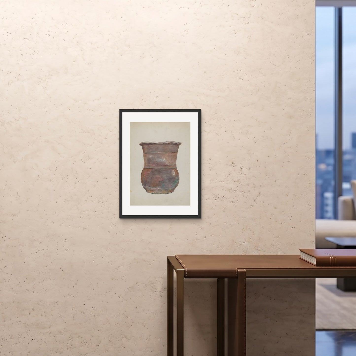 Orlonzo - FRAMED PRINT BLACK 18x2445x60cm ROOM