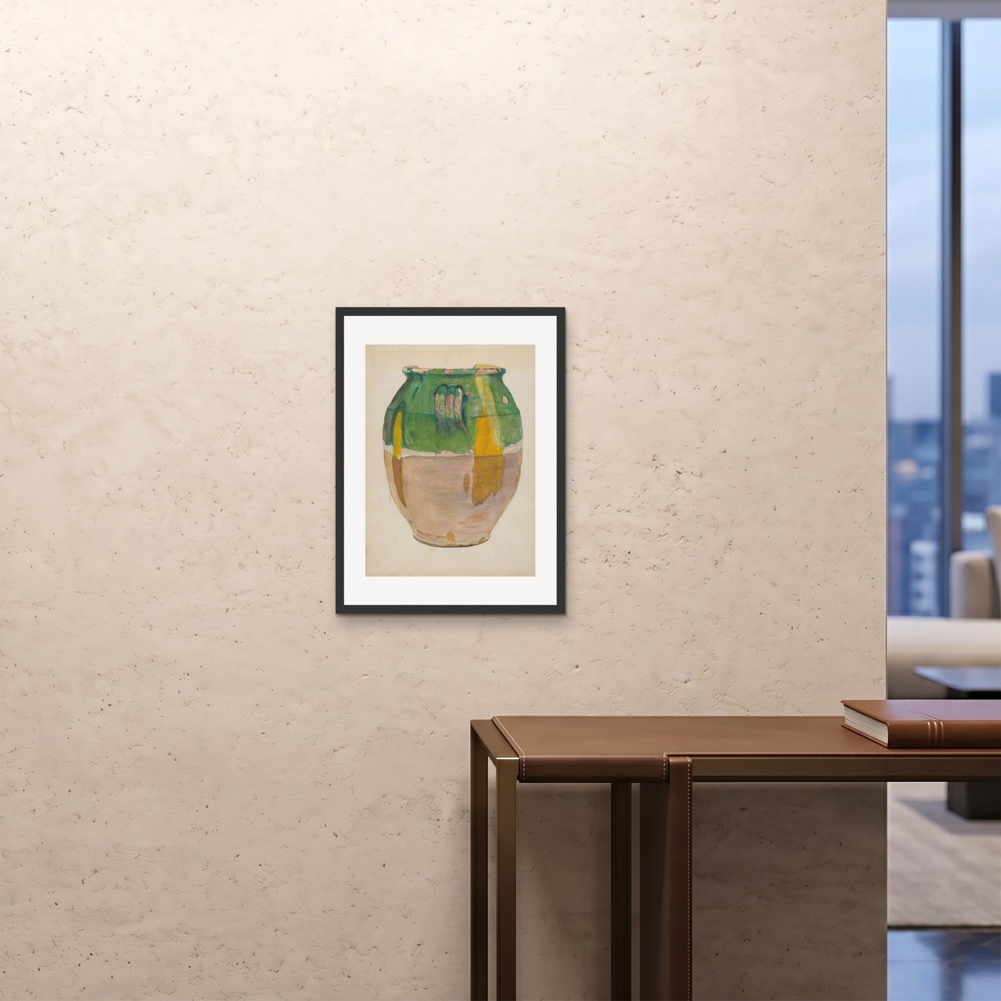Orlonzo - FRAMED PRINT BLACK 18x2445x60cm ROOM