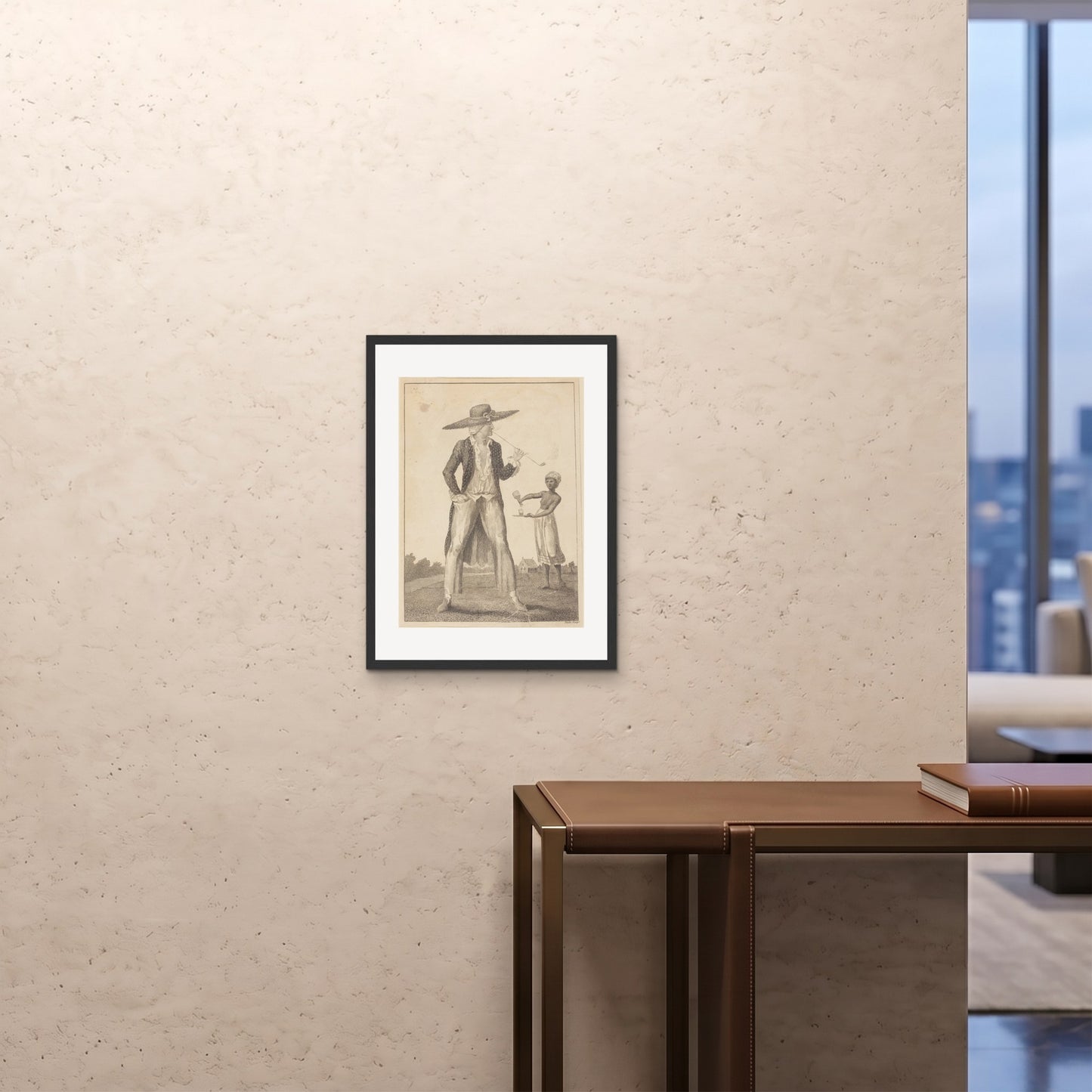 Orlonzo - FRAMED PRINT BLACK 18x2445x60cm ROOM