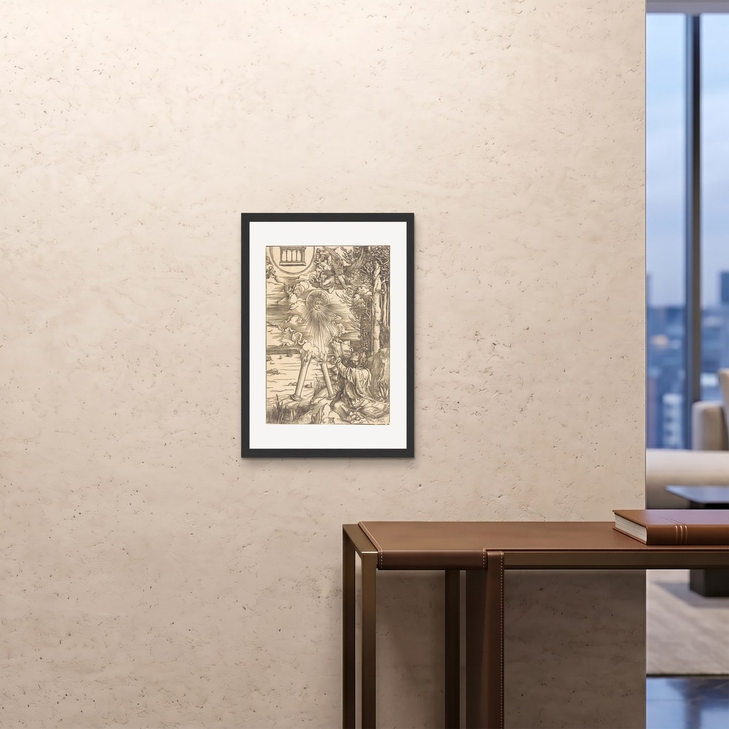 Orlonzo - FRAMED PRINT BLACK 20x2850x70cm ROOM