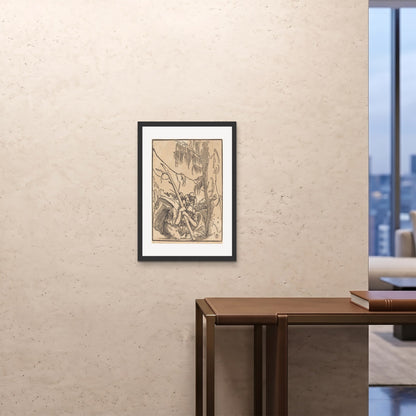Orlonzo - FRAMED PRINT BLACK 20x2850x70cm ROOM