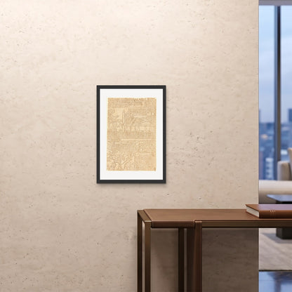 Orlonzo - FRAMED PRINT BLACK 20x2850x70cm ROOM