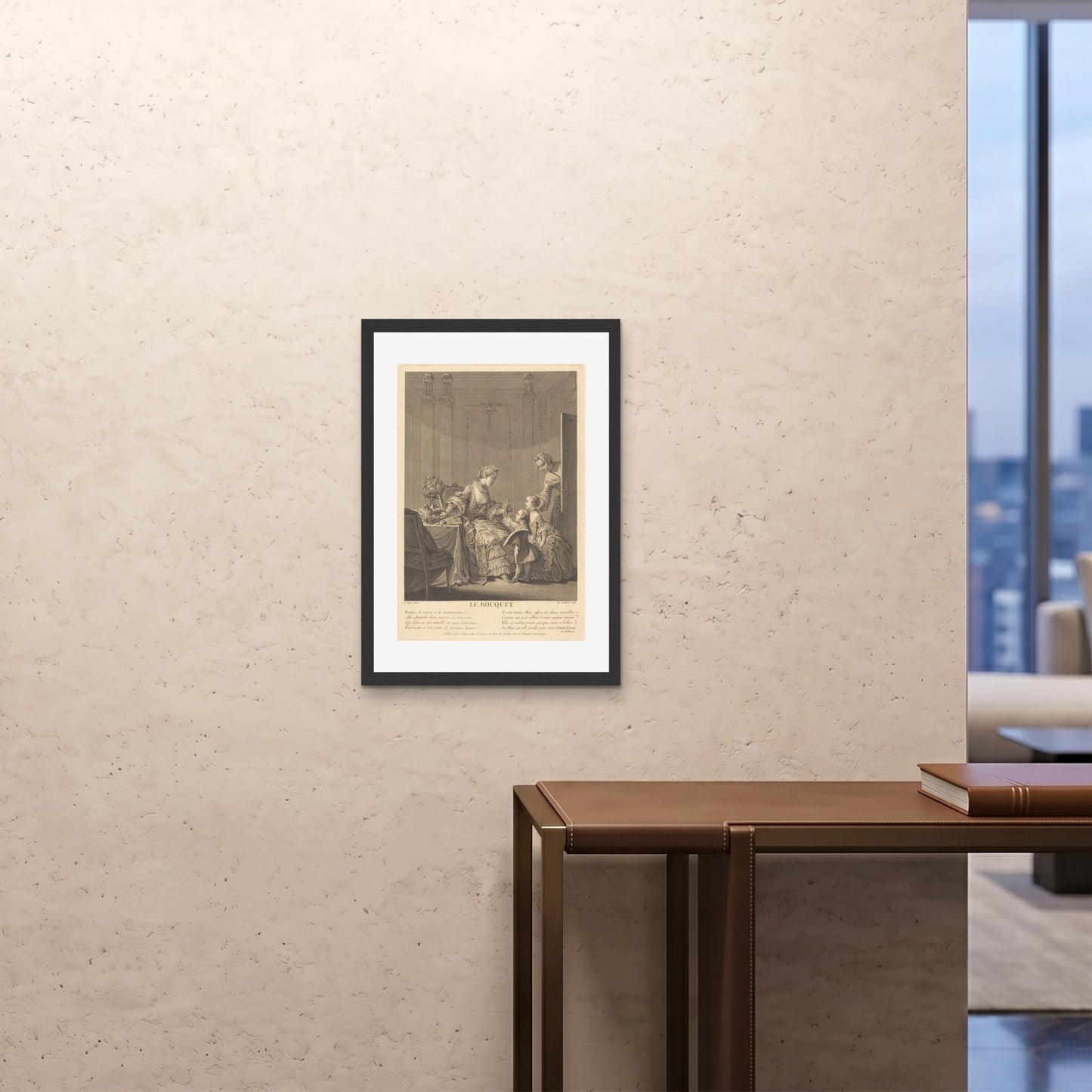 Orlonzo - FRAMED PRINT BLACK 20x2850x70cm ROOM