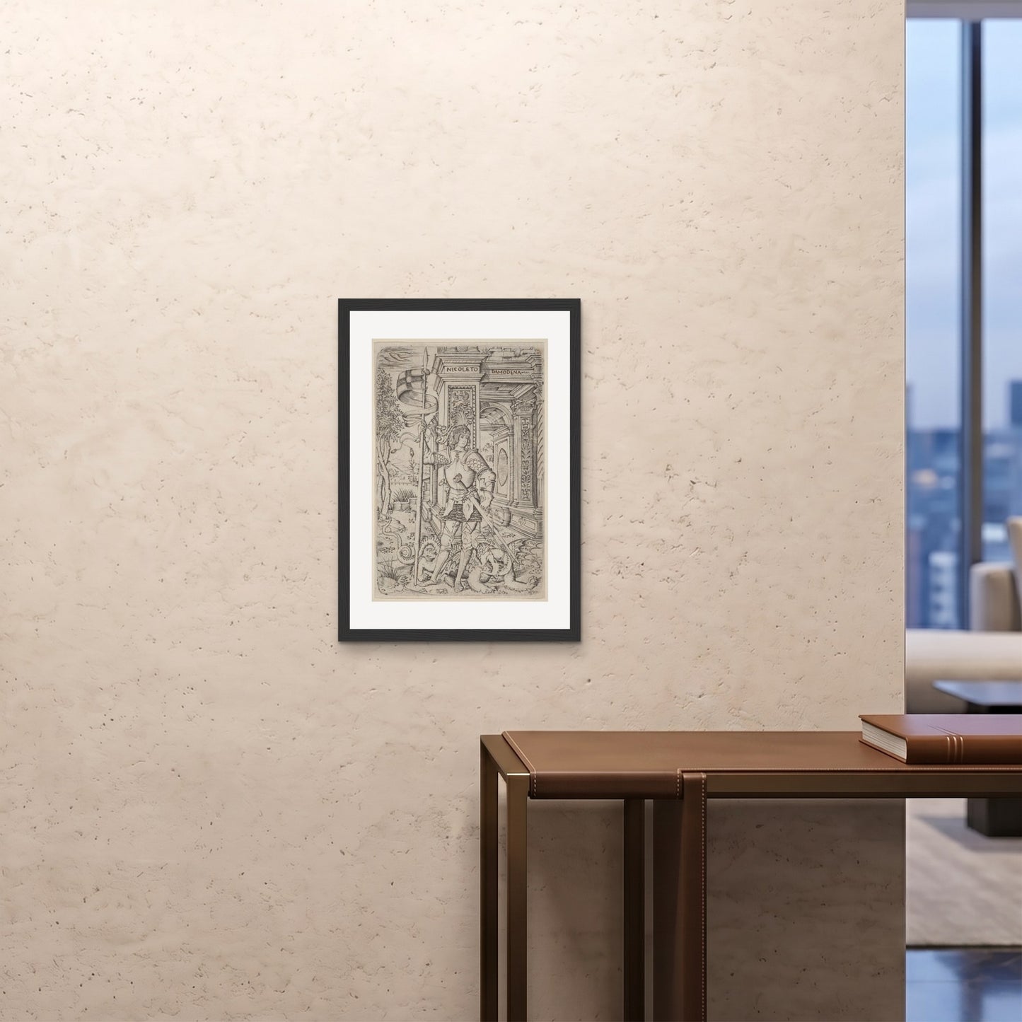 Orlonzo - FRAMED PRINT BLACK 20x2850x70cm ROOM