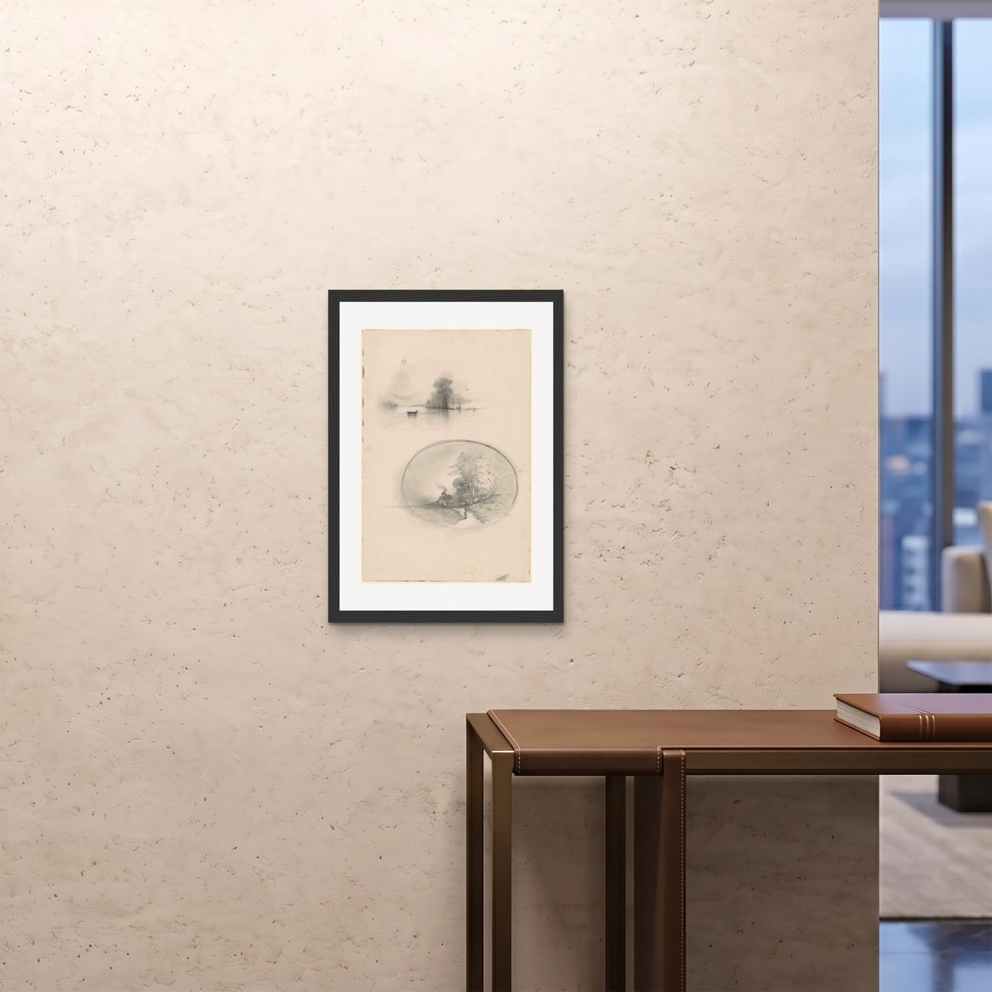 Orlonzo - FRAMED PRINT BLACK 20x2850x70cm ROOM