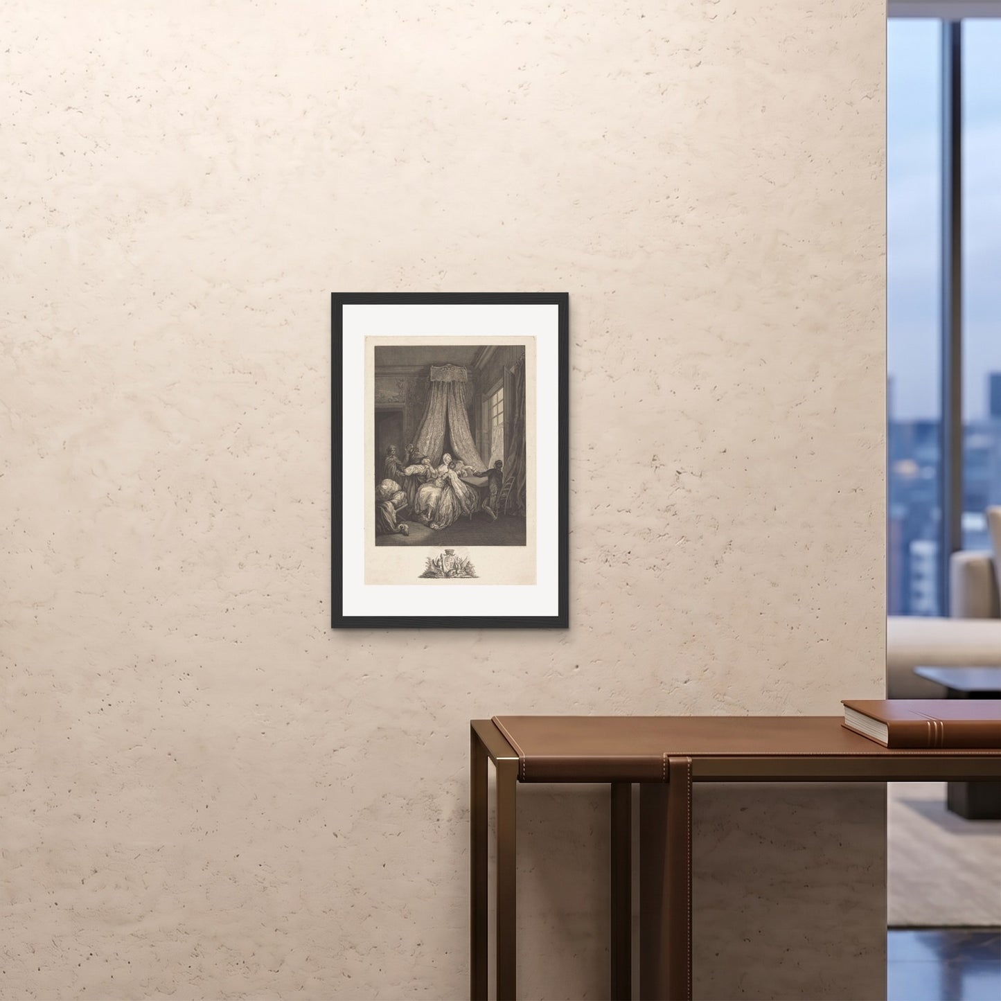 Orlonzo - FRAMED PRINT BLACK 20x2850x70cm ROOM