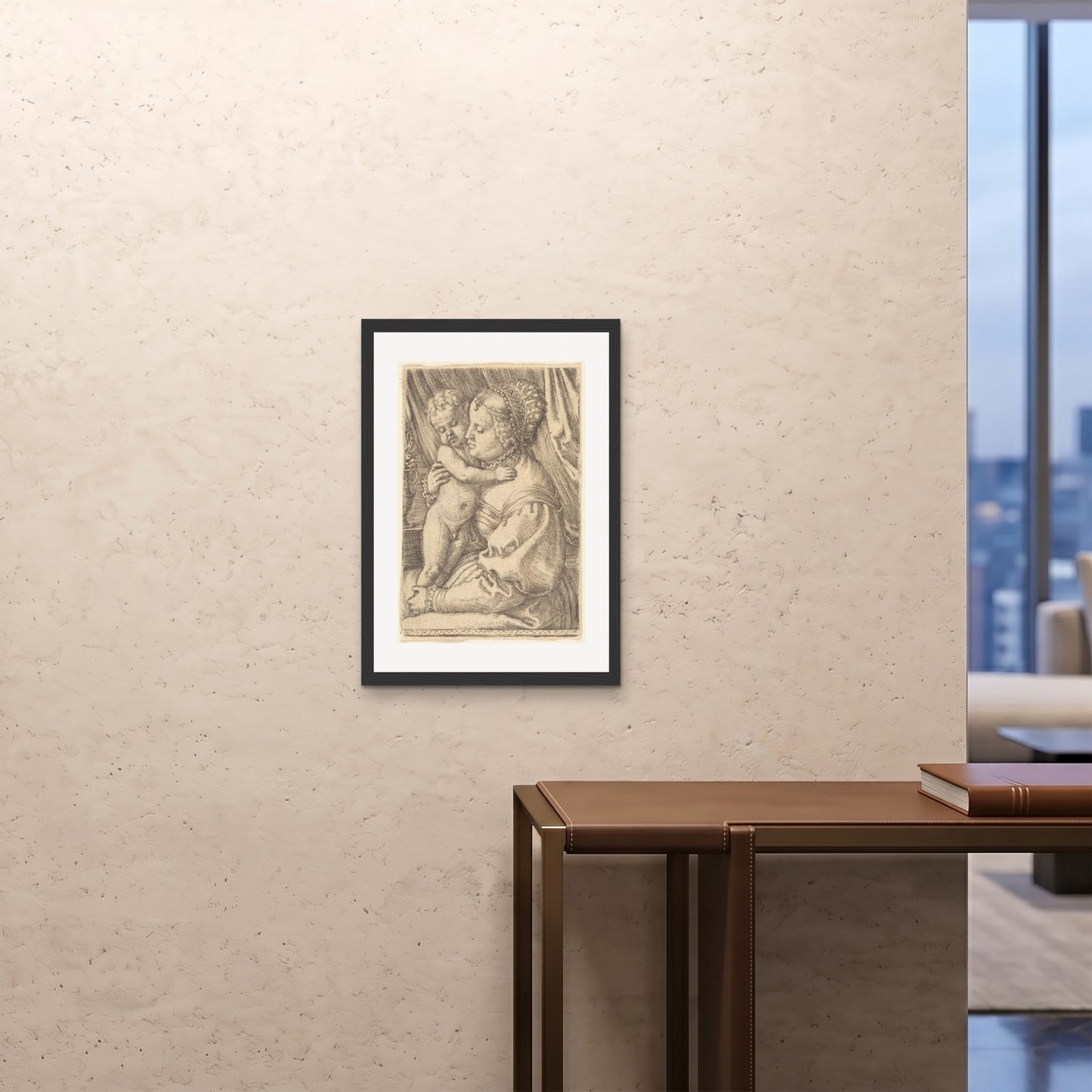 Orlonzo - FRAMED PRINT BLACK 20x2850x70cm ROOM