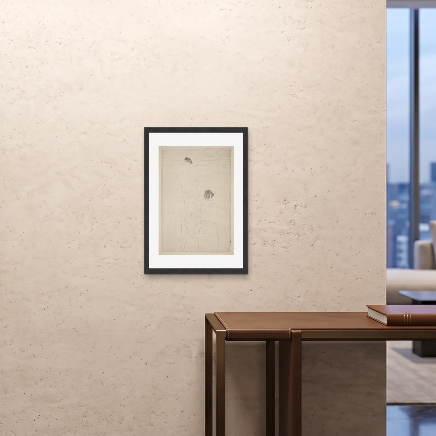 Orlonzo - FRAMED PRINT BLACK 20x2850x70cm ROOM
