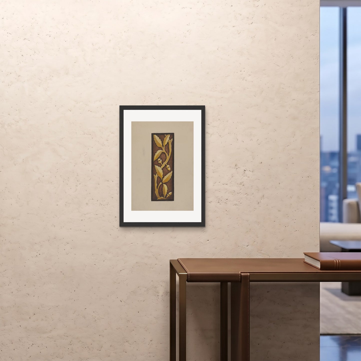 Orlonzo - FRAMED PRINT BLACK 20x2850x70cm ROOM