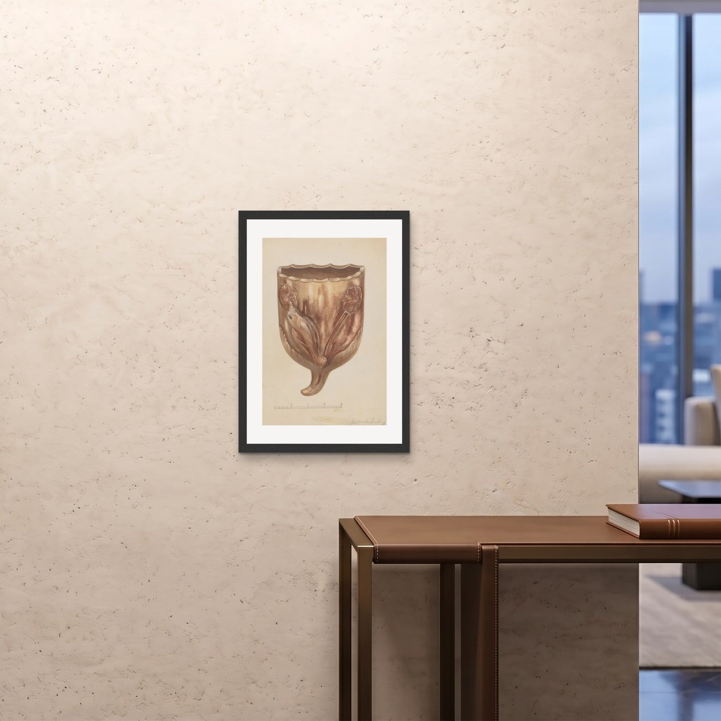 Orlonzo - FRAMED PRINT BLACK 20x2850x70cm ROOM