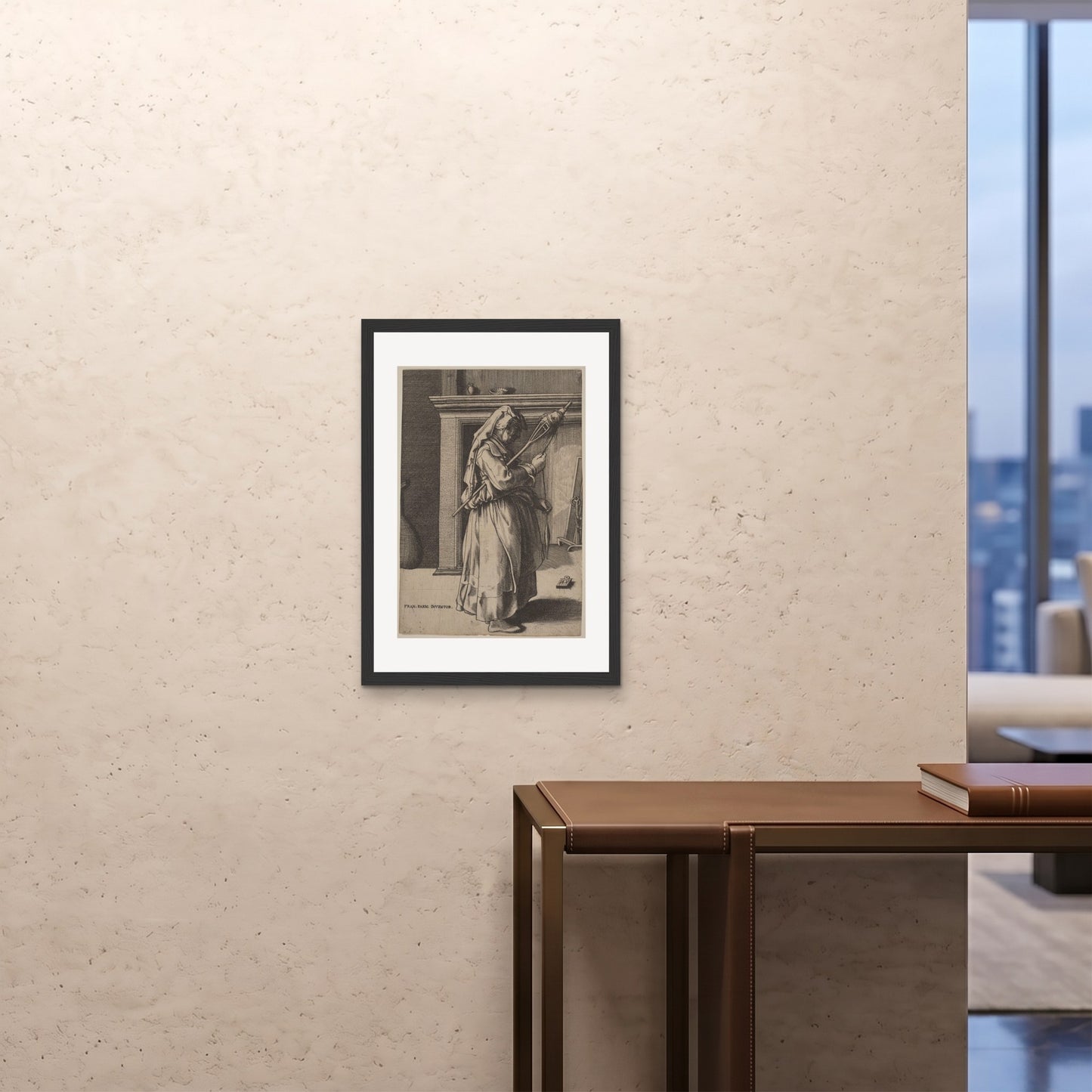 Orlonzo - FRAMED PRINT BLACK 20x2850x70cm ROOM