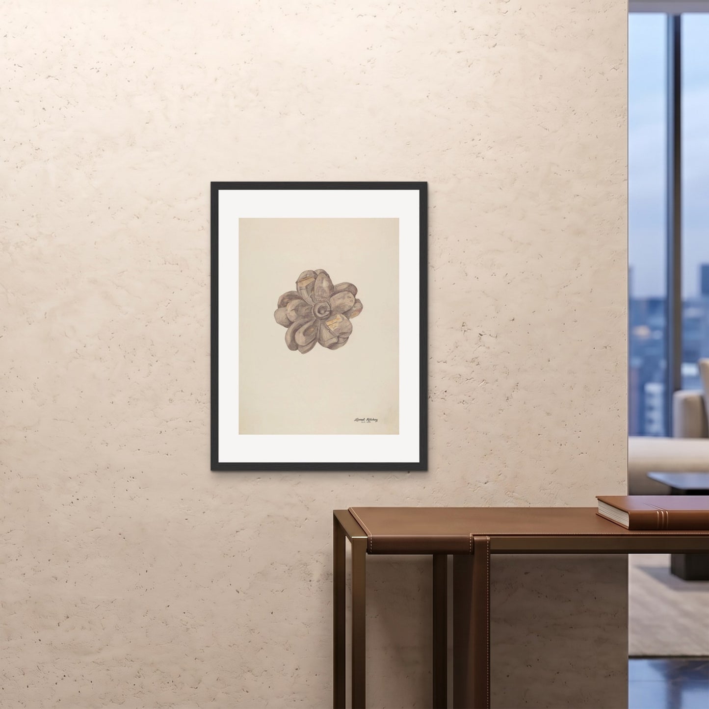 Orlonzo - FRAMED PRINT BLACK 24x3260x80cm ROOM
