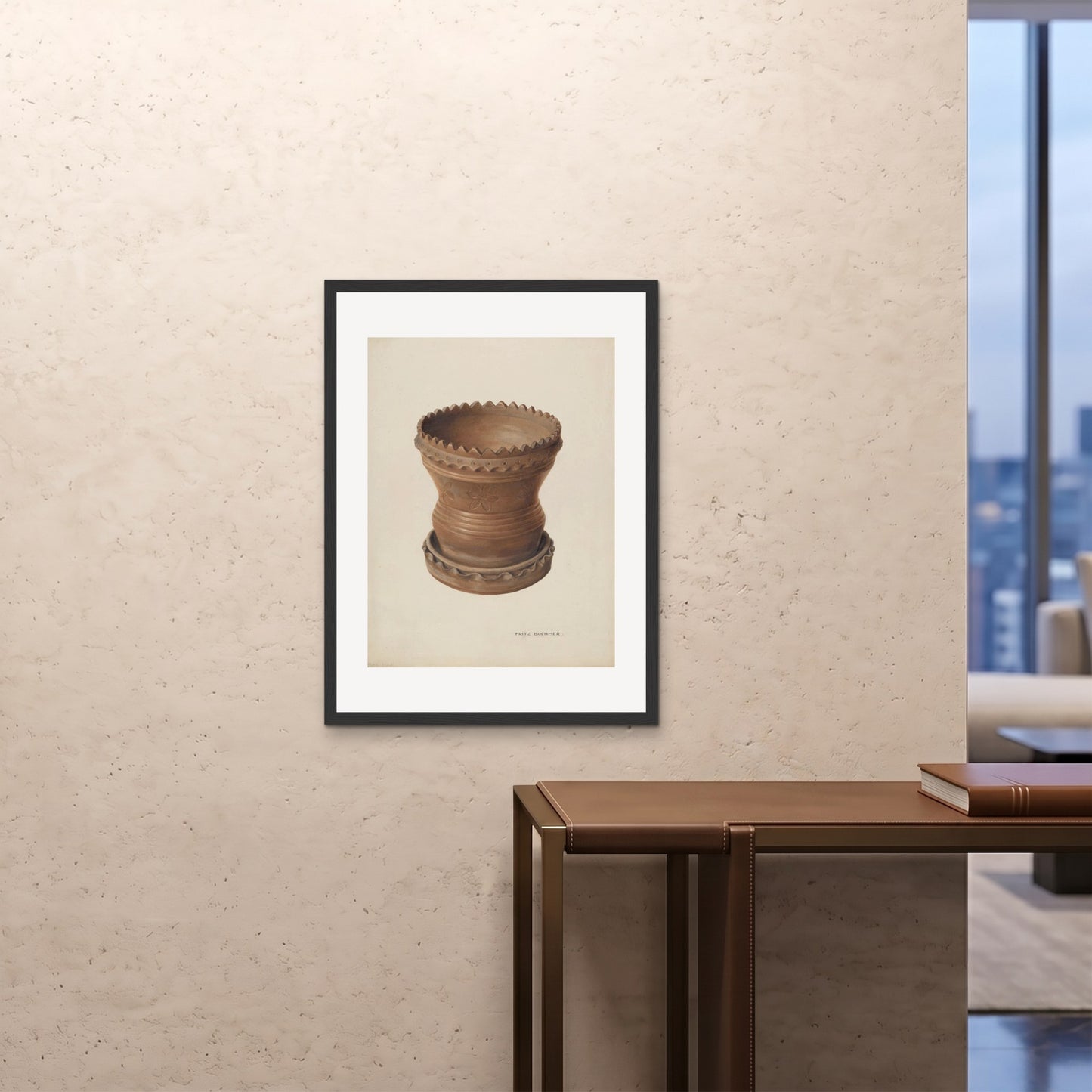 Orlonzo - FRAMED PRINT BLACK 24x3260x80cm ROOM