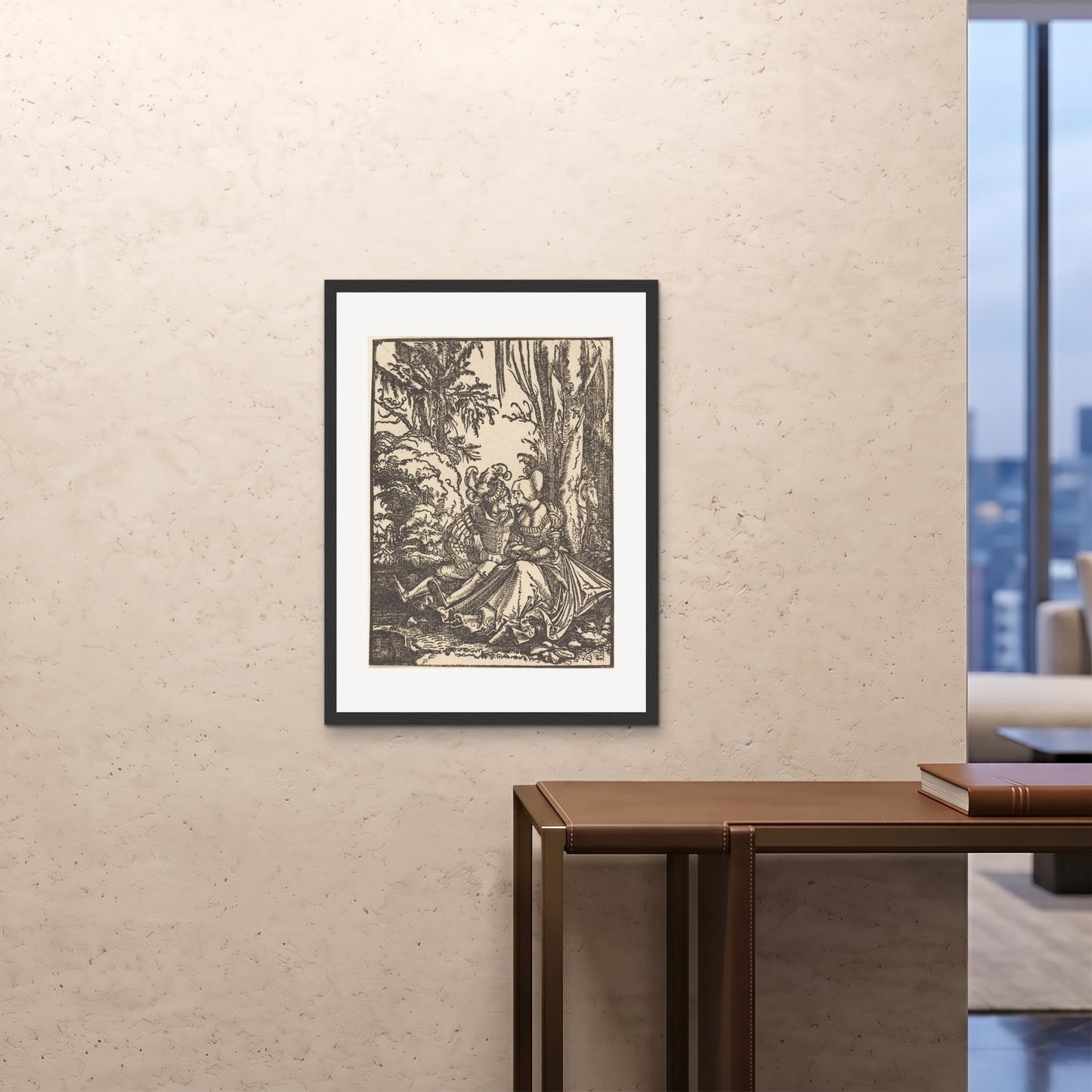 Orlonzo - FRAMED PRINT BLACK 24x3260x80cm ROOM