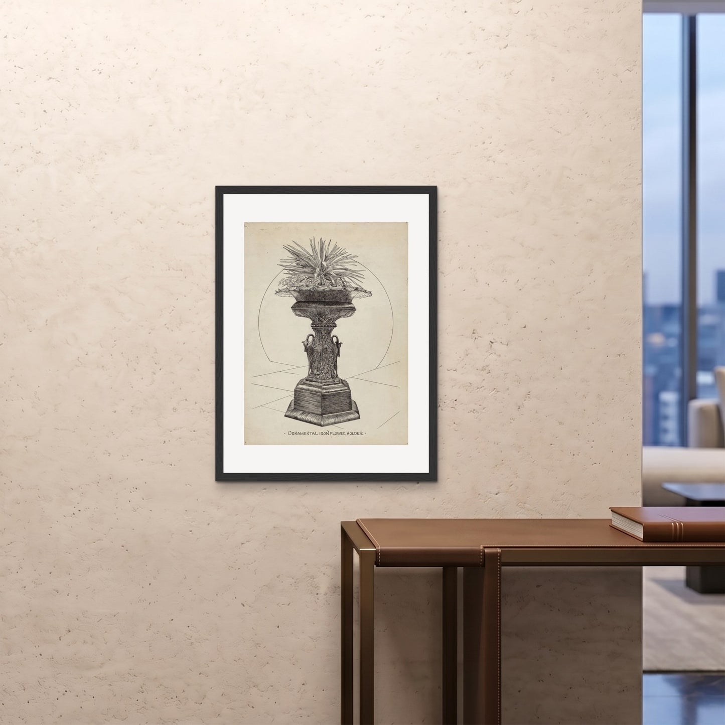 Orlonzo - FRAMED PRINT BLACK 24x3260x80cm ROOM