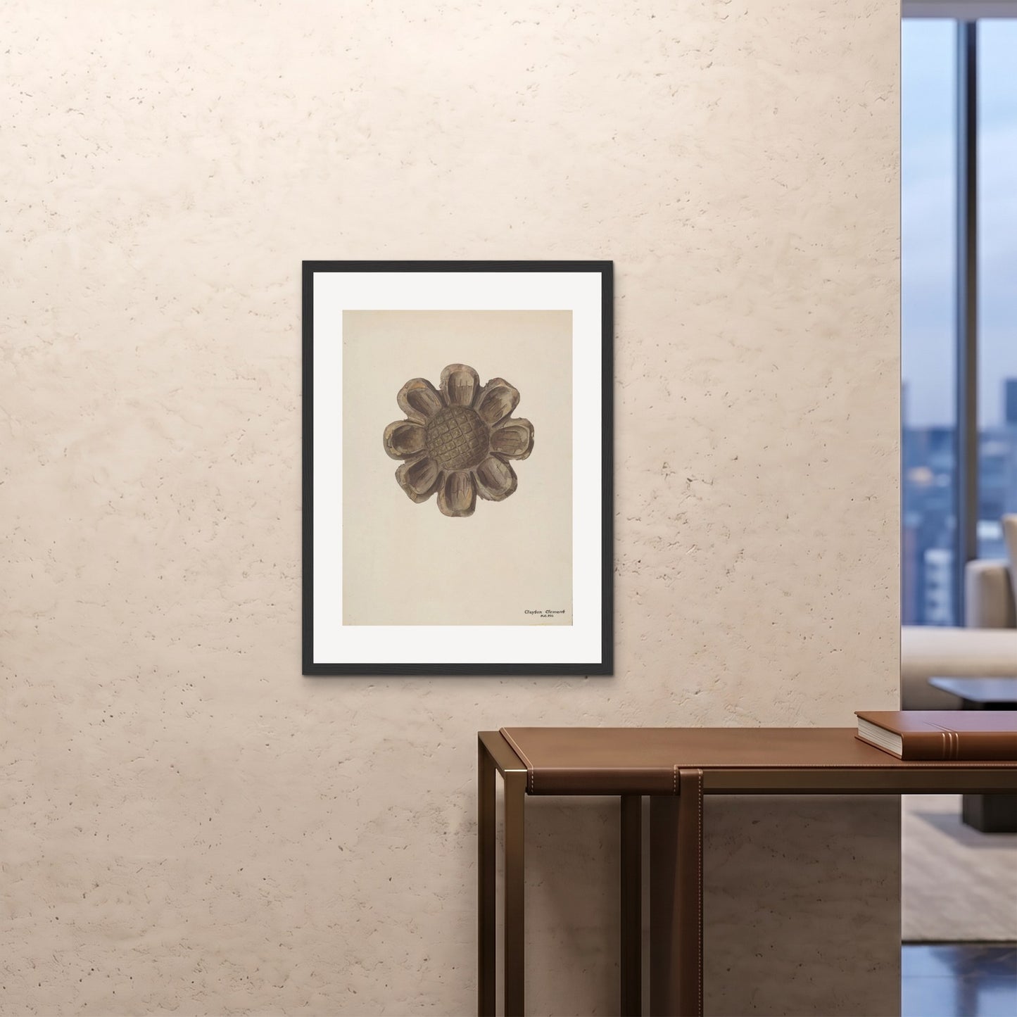 Orlonzo - FRAMED PRINT BLACK 24x3260x80cm ROOM