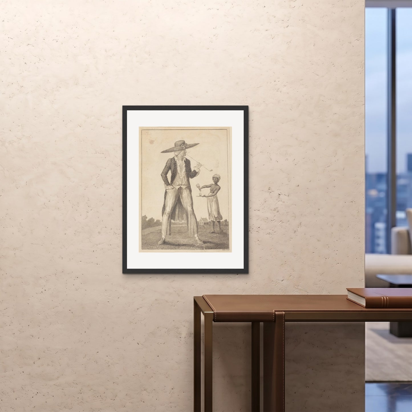 Orlonzo - FRAMED PRINT BLACK 24x3260x80cm ROOM