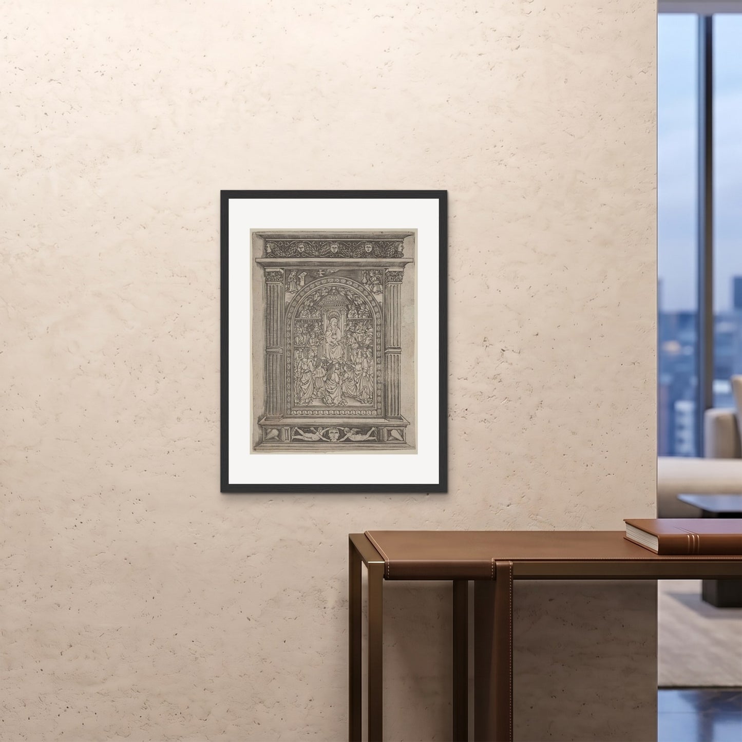 Orlonzo - FRAMED PRINT BLACK 24x3260x80cm ROOM