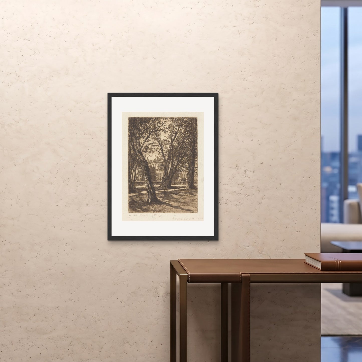 Orlonzo - FRAMED PRINT BLACK 24x3260x80cm ROOM