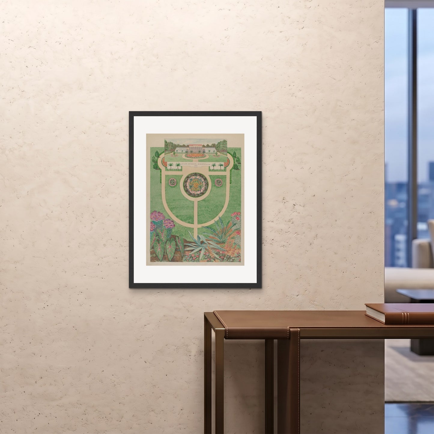 Orlonzo - FRAMED PRINT BLACK 24x3260x80cm ROOM