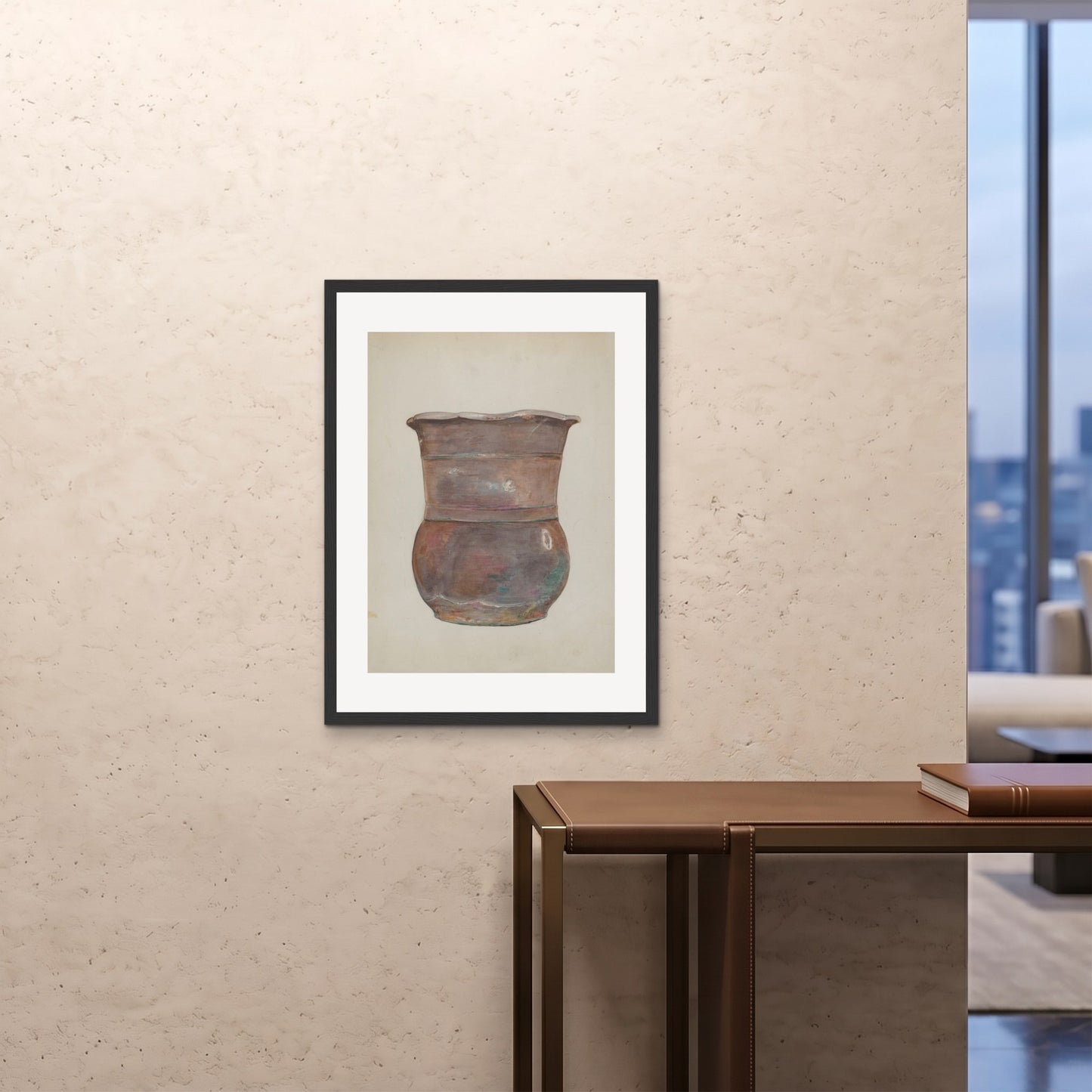 Orlonzo - FRAMED PRINT BLACK 24x3260x80cm ROOM