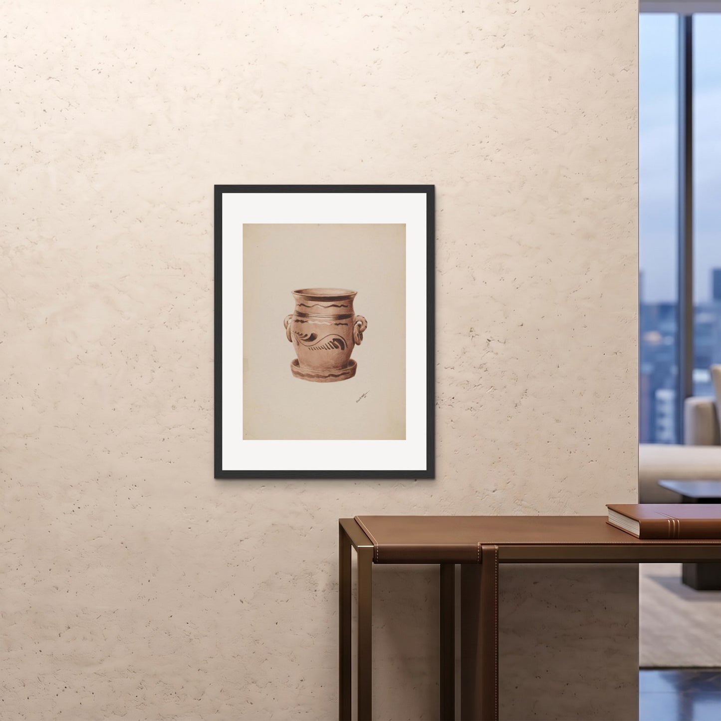 Orlonzo - FRAMED PRINT BLACK 24x3260x80cm ROOM
