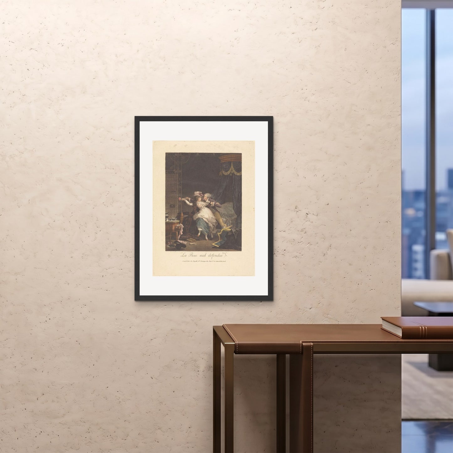 Orlonzo - FRAMED PRINT BLACK 24x3260x80cm ROOM