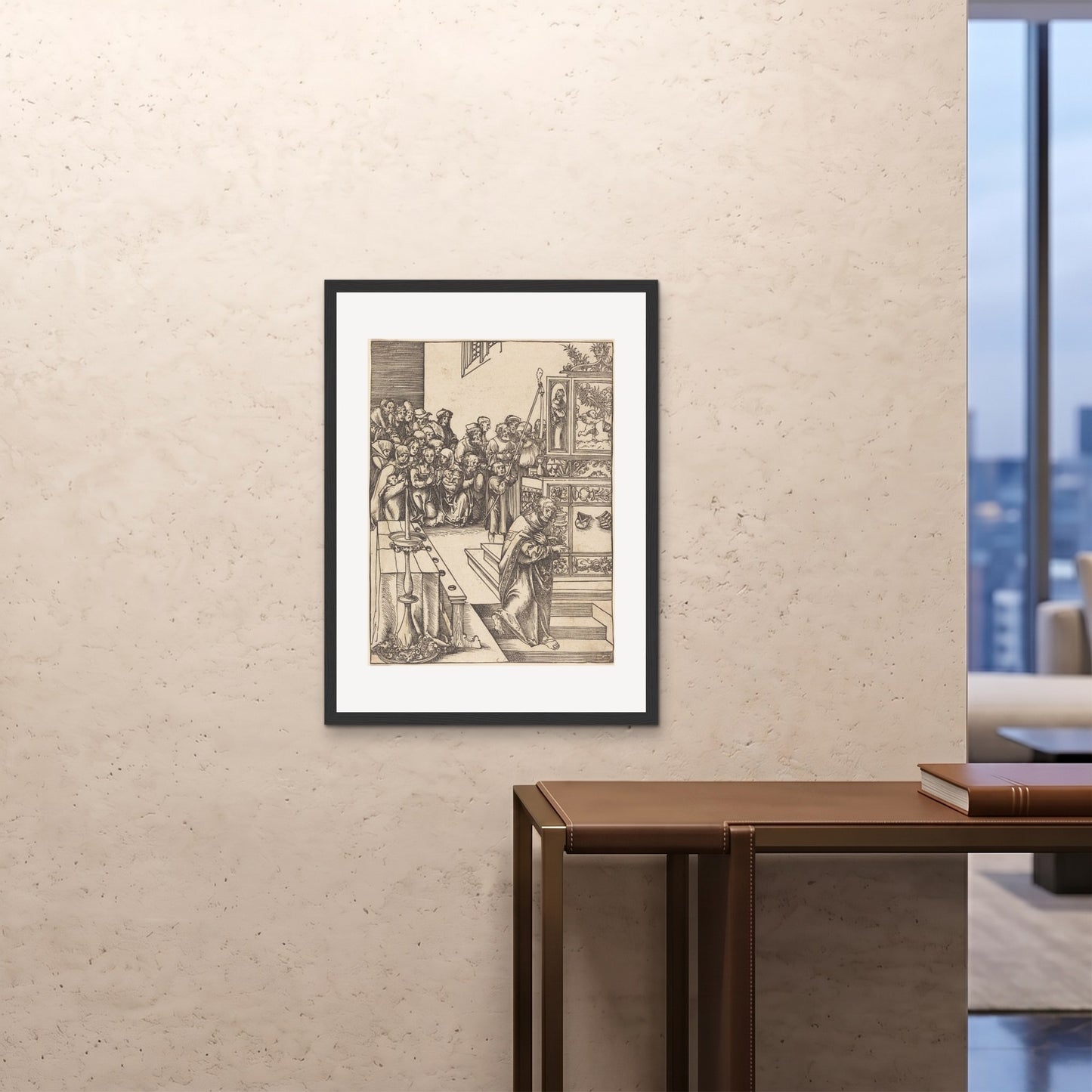 Orlonzo - FRAMED PRINT BLACK 24x3260x80cm ROOM