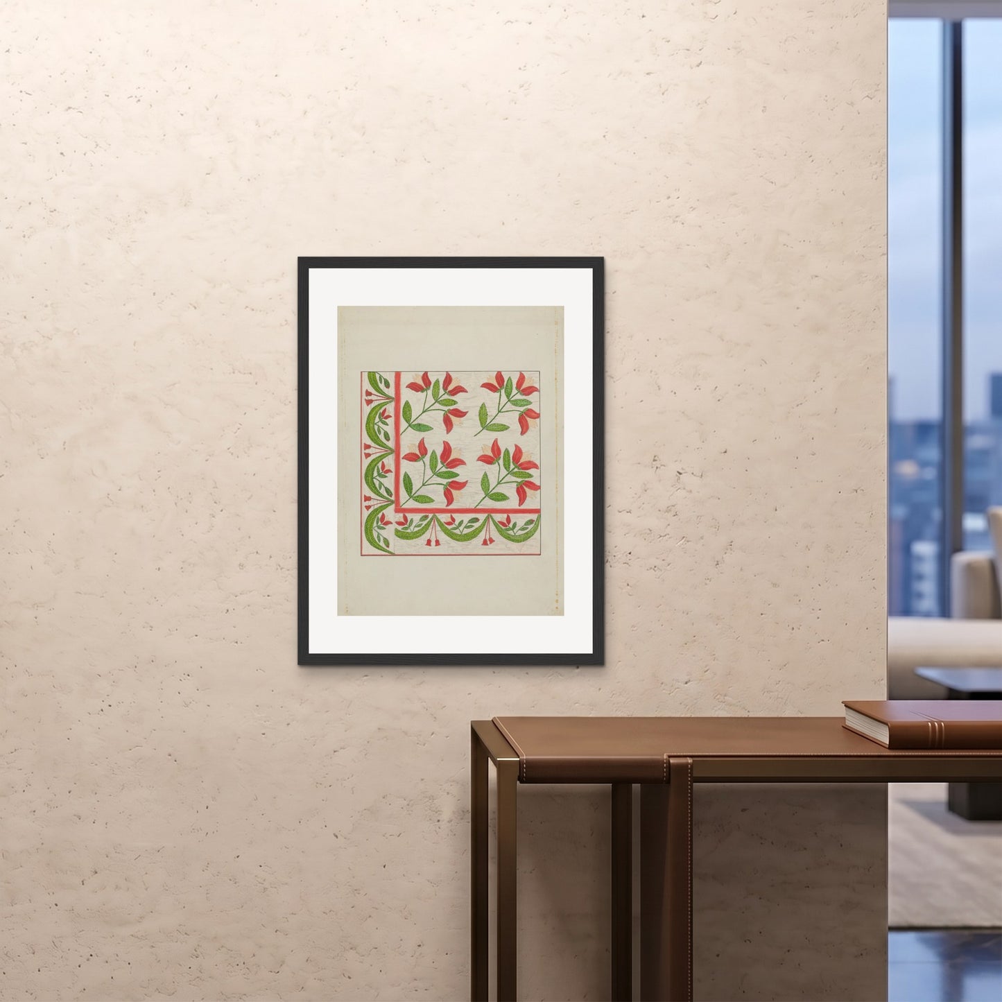 Orlonzo - FRAMED PRINT BLACK 24x3260x80cm ROOM